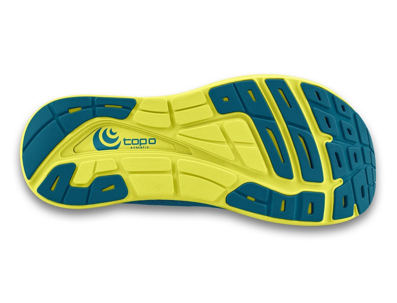 Topo Phantom 3 (Dämpfung, breitere Zehenbox) blau/lime Herren Laufschuh