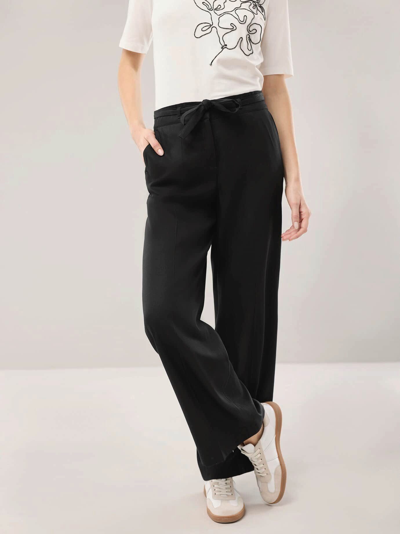 Walbusch Marlene-Hose Damen Marlene aus kühlendem Gewebe Regular Fit inklusive Gürtel, modisch, pflegeleicht