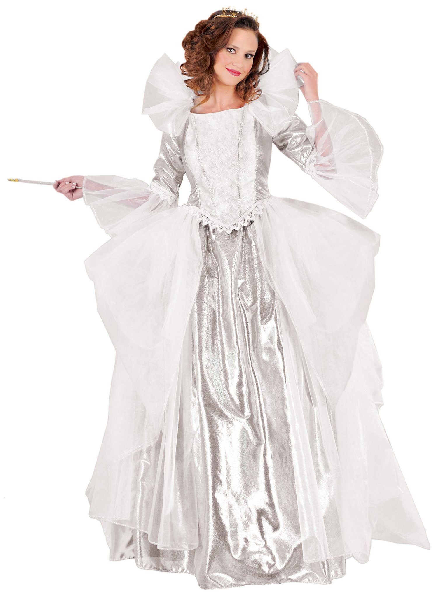 Metamorph Engel-Kostüm Die Gute Fee Kostüm, Märchenhaftes Feenkleid in Silber und Weiß - auch als Engelskostüm
