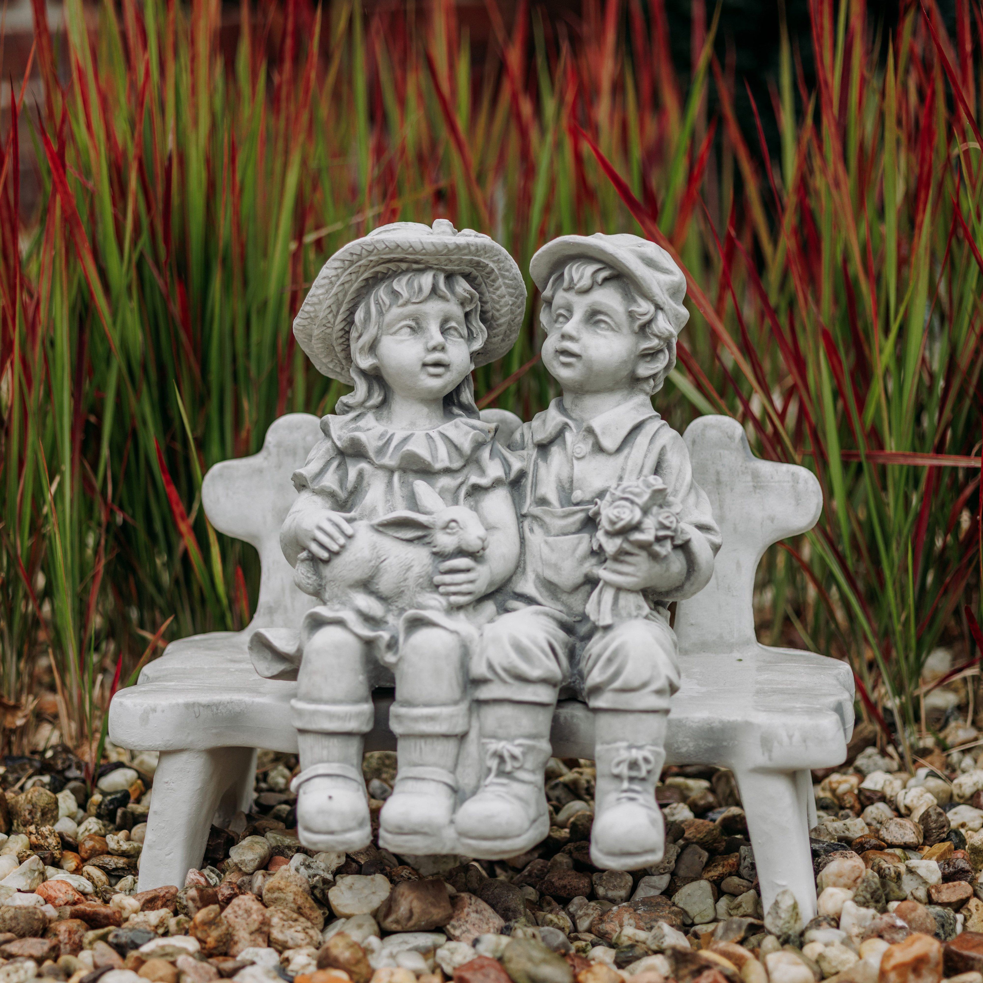 gartendekoparadies.de Gartenfigur Junge und Mädchen auf günstig online kaufen