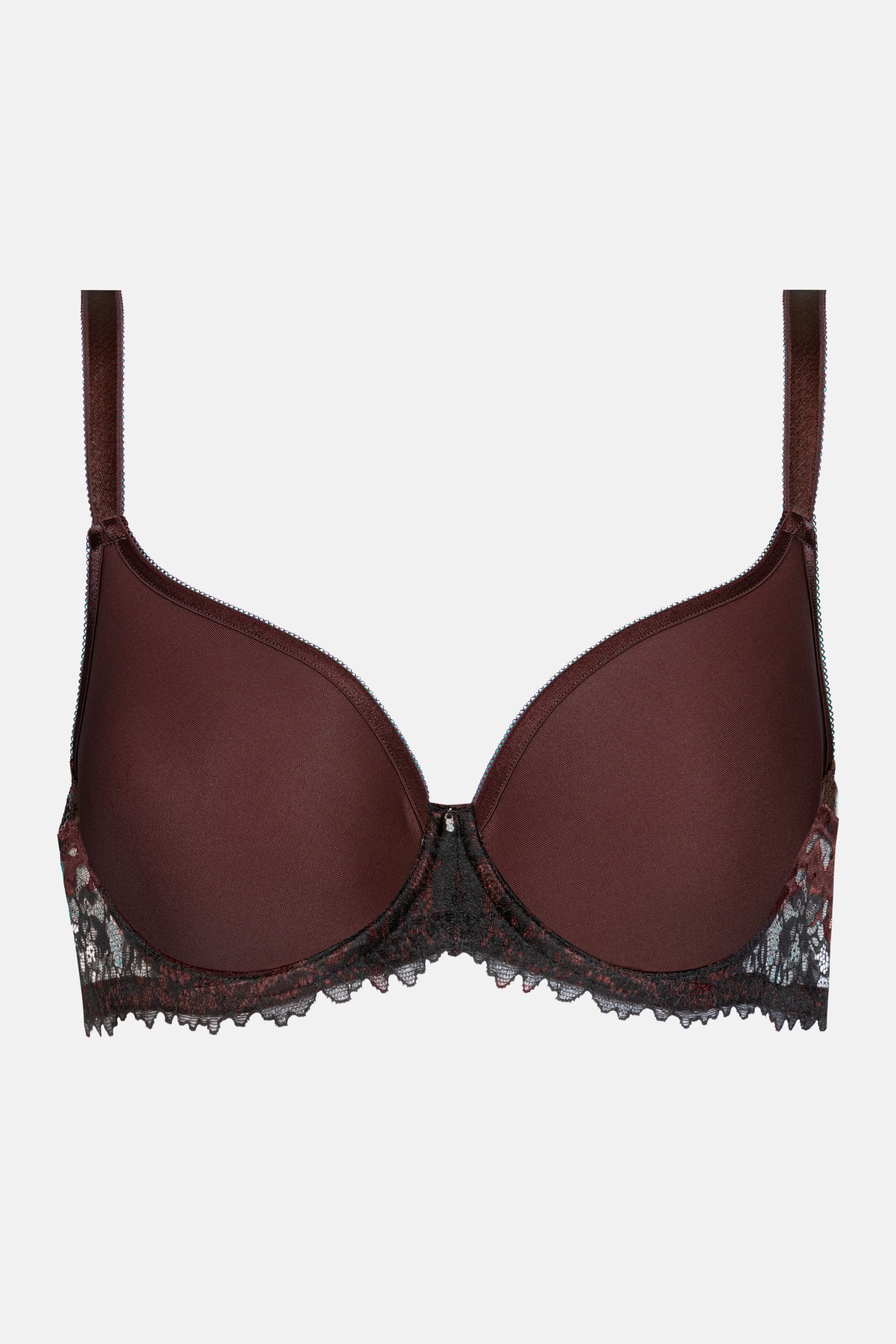 Mey Bügel-BH Mey Damen Spacer-BH, Full Cup Serie Luxurious Uni (1-tlg., 1) 3D-Cups, atmungsaktiv, mit Bügel, zweifarbige Spitze, Zierträger – Bild 2 von 4