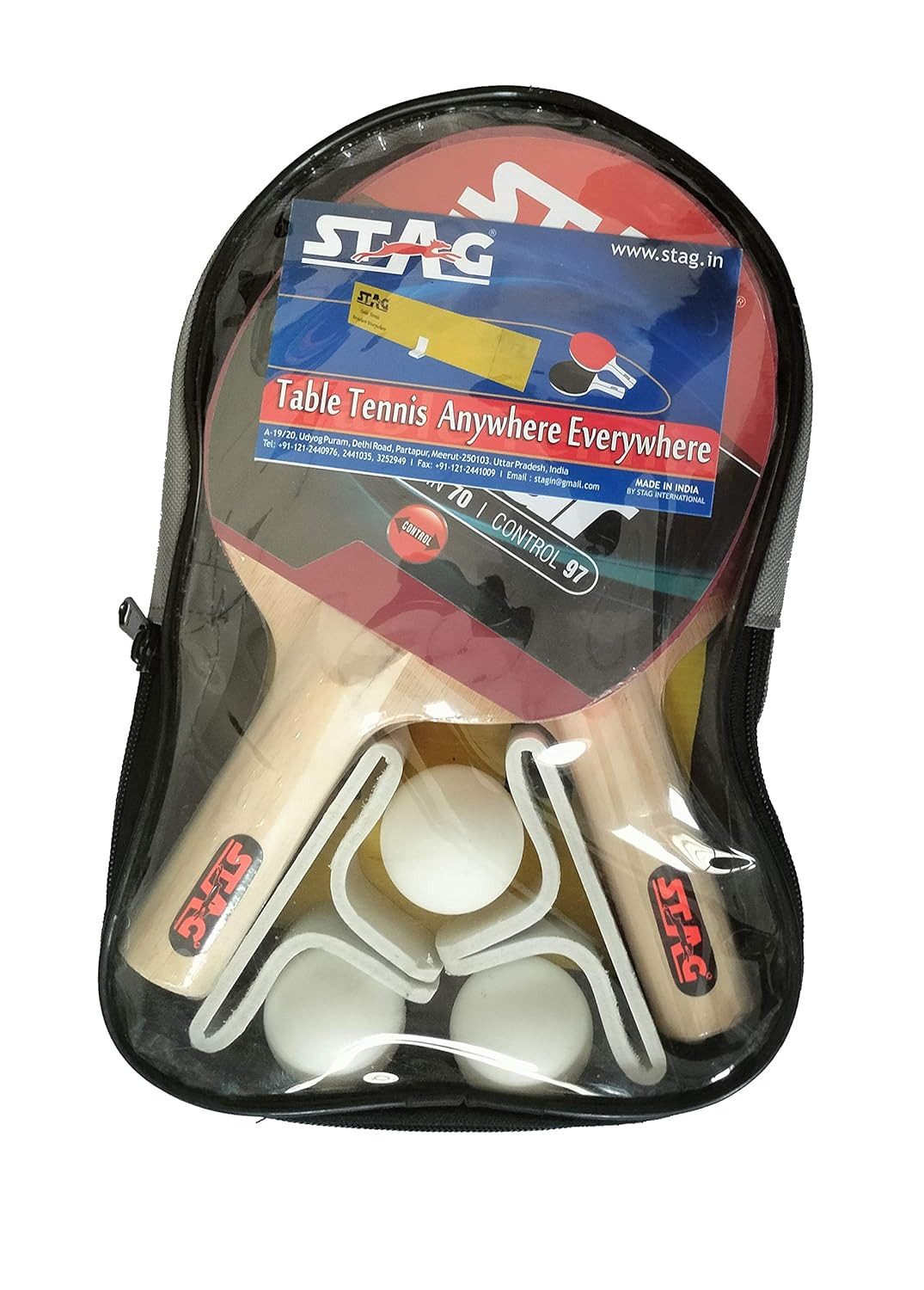 Tischtennisschläger Iconic Anywhere Everywhere Tischtennis-Spielset ITTF approved rubber