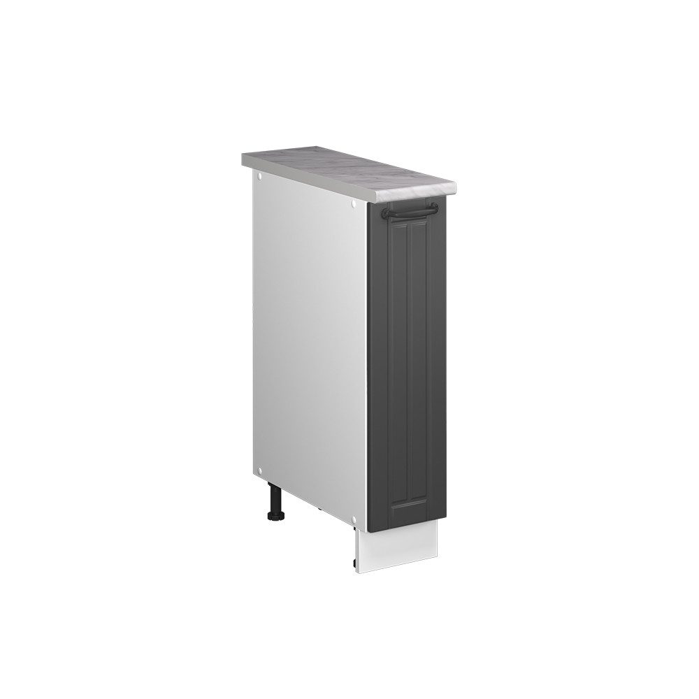 Vicco Apothekerschrank Fame-Line, Dunkelgrau/Weiß, 20 cm, AP Marmor (1-St)