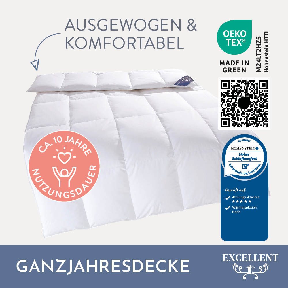 Excellent Daunenbettdecke + Federkissen Zürich, Bettdecke normal mit Bestno günstig online kaufen