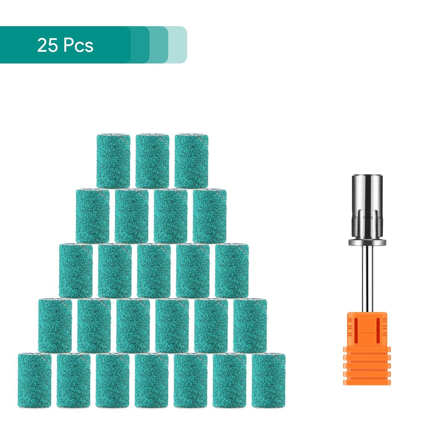 JCMaster Schleifhülsen Maniküre-Pediküre-Set, Grob Nagelfräser Premium 100x 80