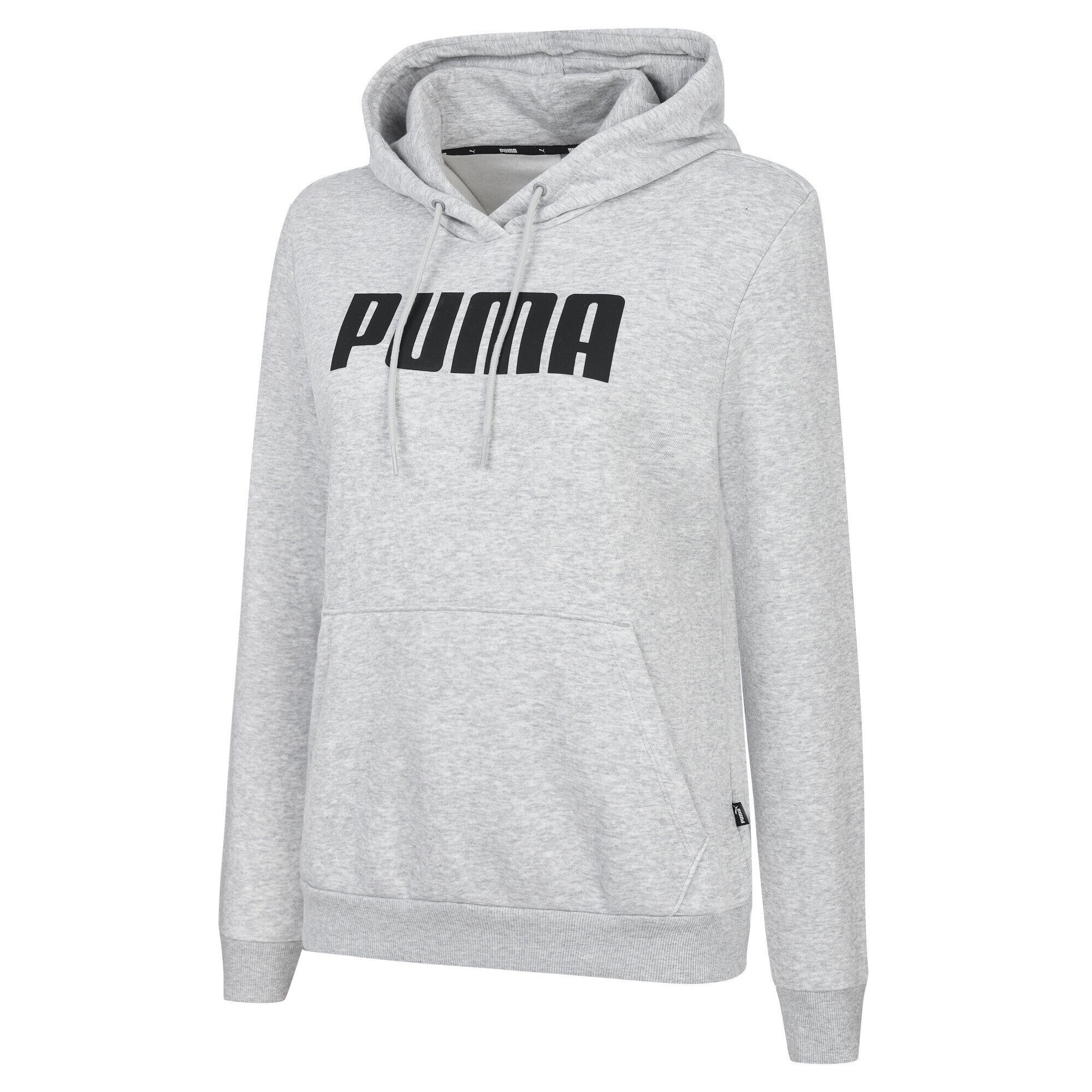 PUMA Sweatshirt Essentials Hoodie in voller Länge Damen Light Gray Heather