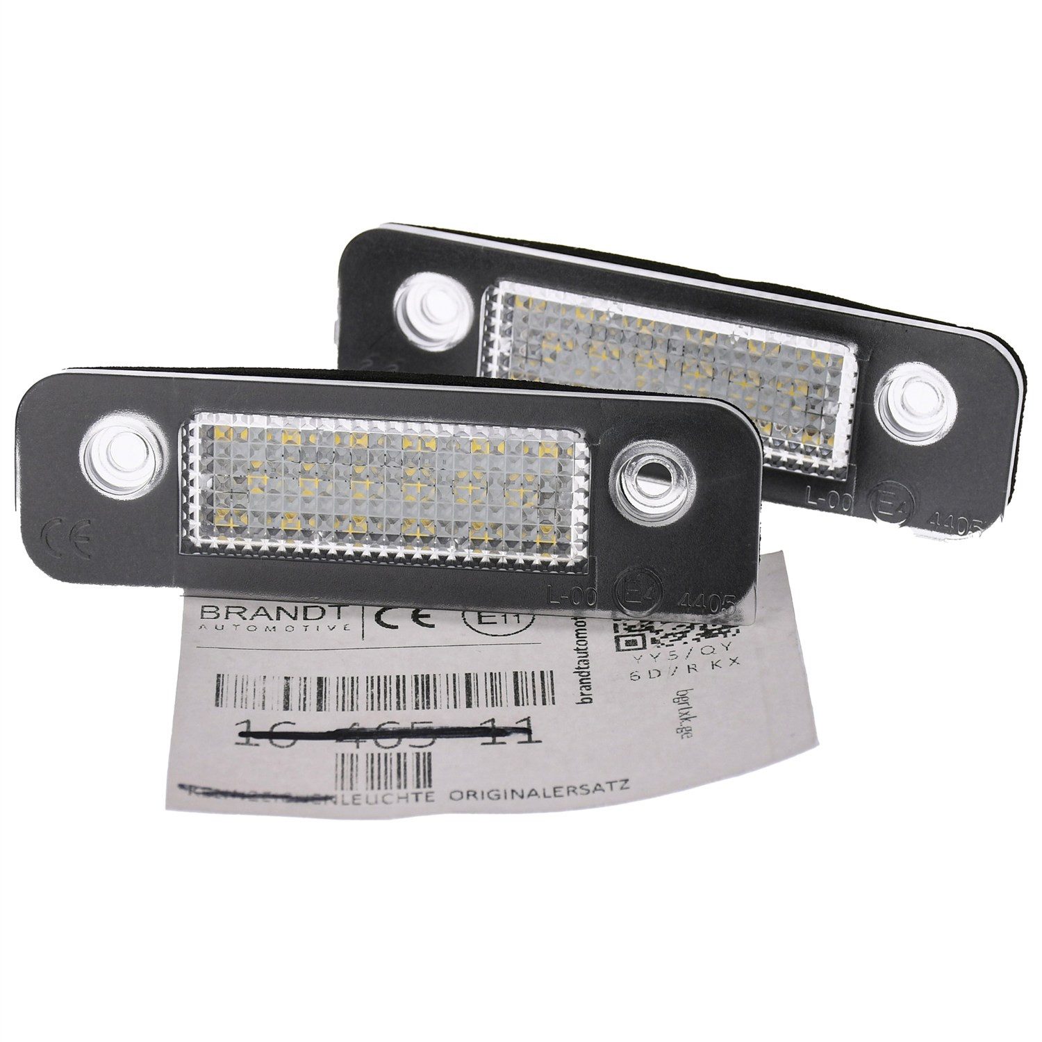 BRANDT AUTOMOTIVE KFZ-Ersatzleuchte LED Kennzeichenleuchten Auto Kennzeichenbeleuchtung, für Ford Escort VII MK7 (95–00); Fiesta IV (95–02); Fiesta V (01–1...