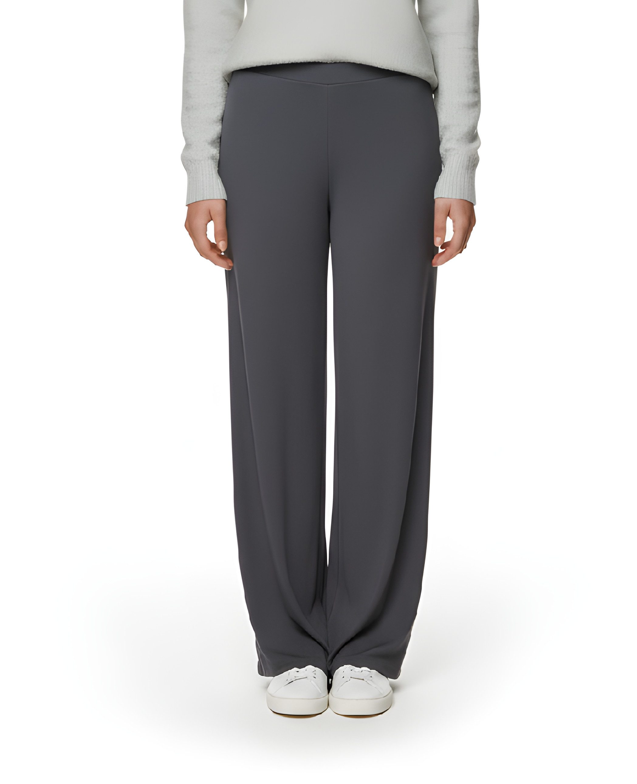Zuckerwatte Strickhose 79351 mit breitem Bund, aus wertiger Viskose Stretch Mischung