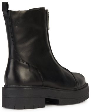 Geox D SPHERICA EC7 Stiefelette, Blockabsatz, Boots mit markantem Front-Reißverschluss