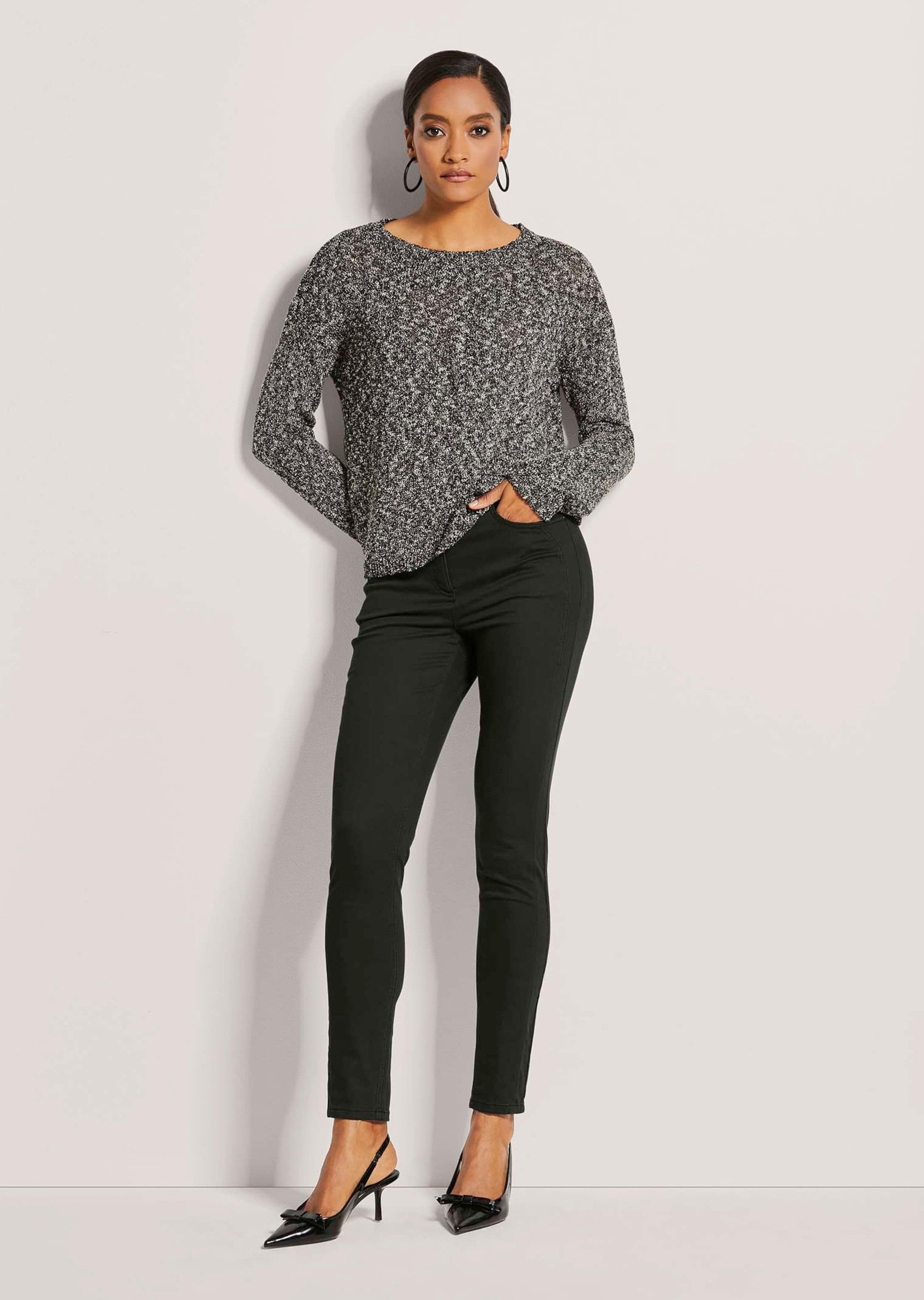 MADELEINE Strickpullover Pullover mit Metallic-Effekt günstig online kaufen