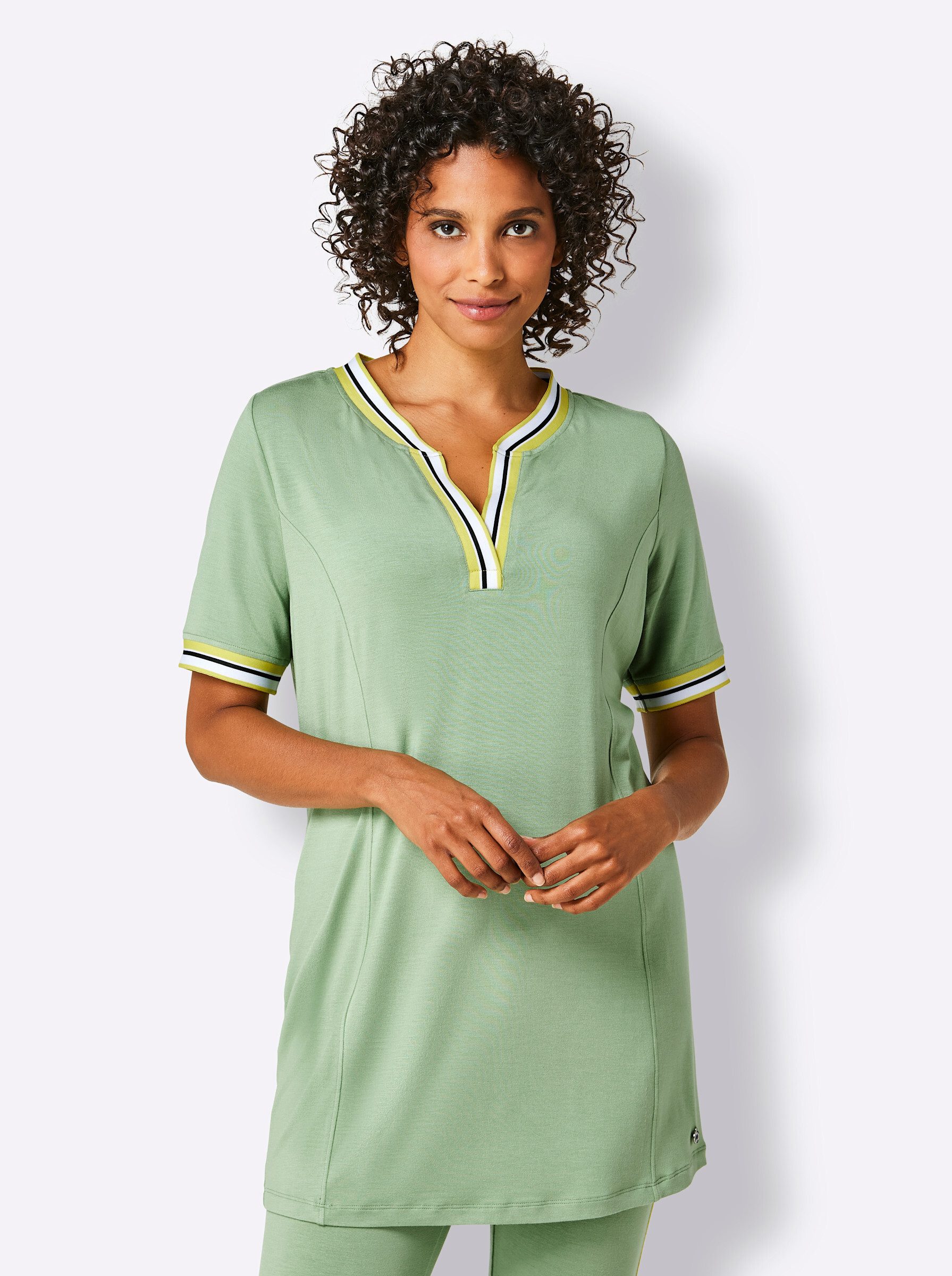 creation L Trainingsshirt Modal-Longshirt Kurzarm