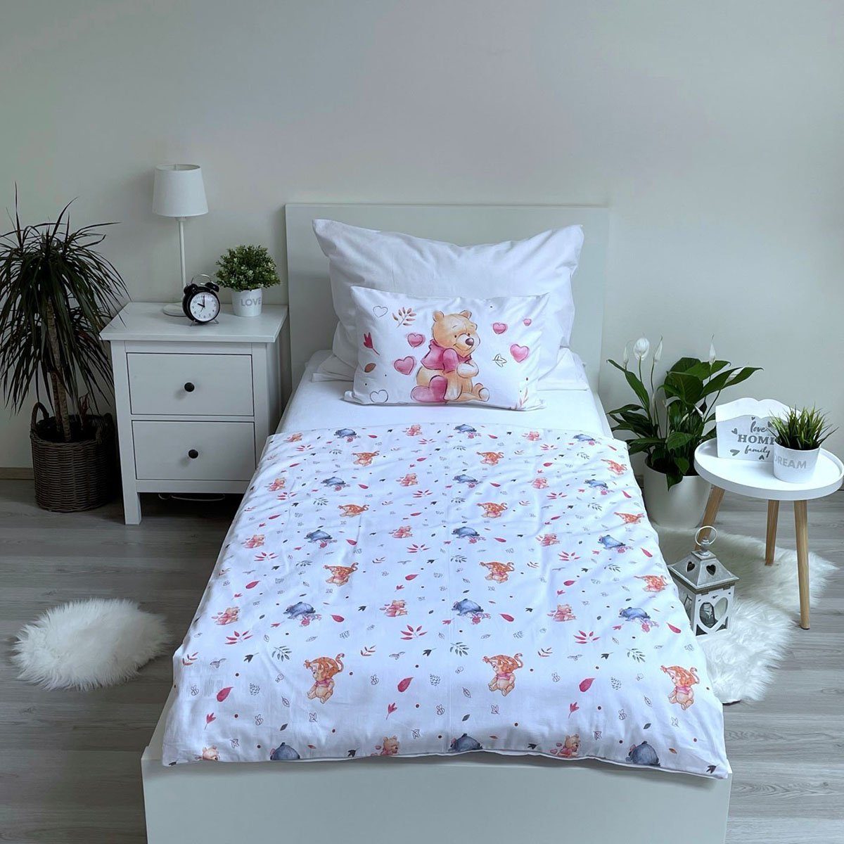 Kinderbettwäsche Disney Winnie Puuh Kinderbettwäsche 100x135 + 40x60 cm, Baumwolle, Renforcé, 2 teilig – Bild 3 von 5