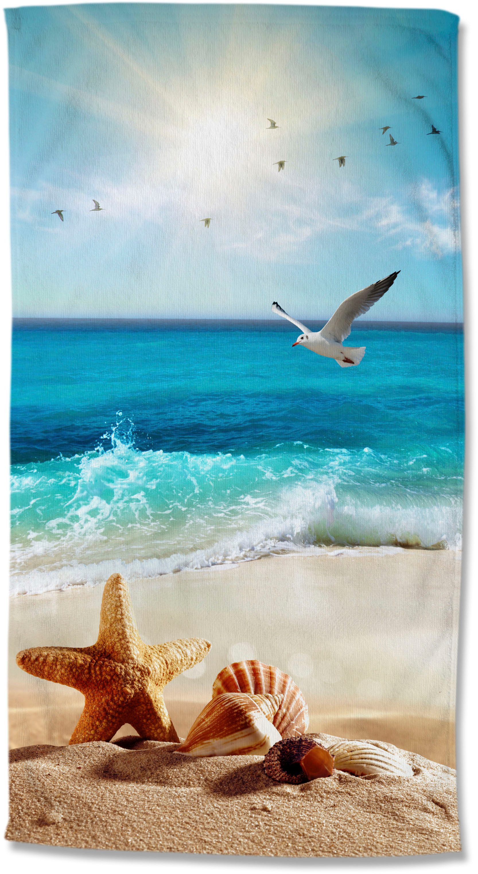 good morning Strandtuch Sealife, Velours (Packung, günstig online kaufen