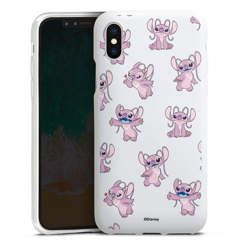 DeinDesign Handyhülle Lilo & Stitch Engel Disney Angel Faces Pattern Transparent, Apple iPhone X Silikon Hülle Bumper Case Handy Schutzhülle