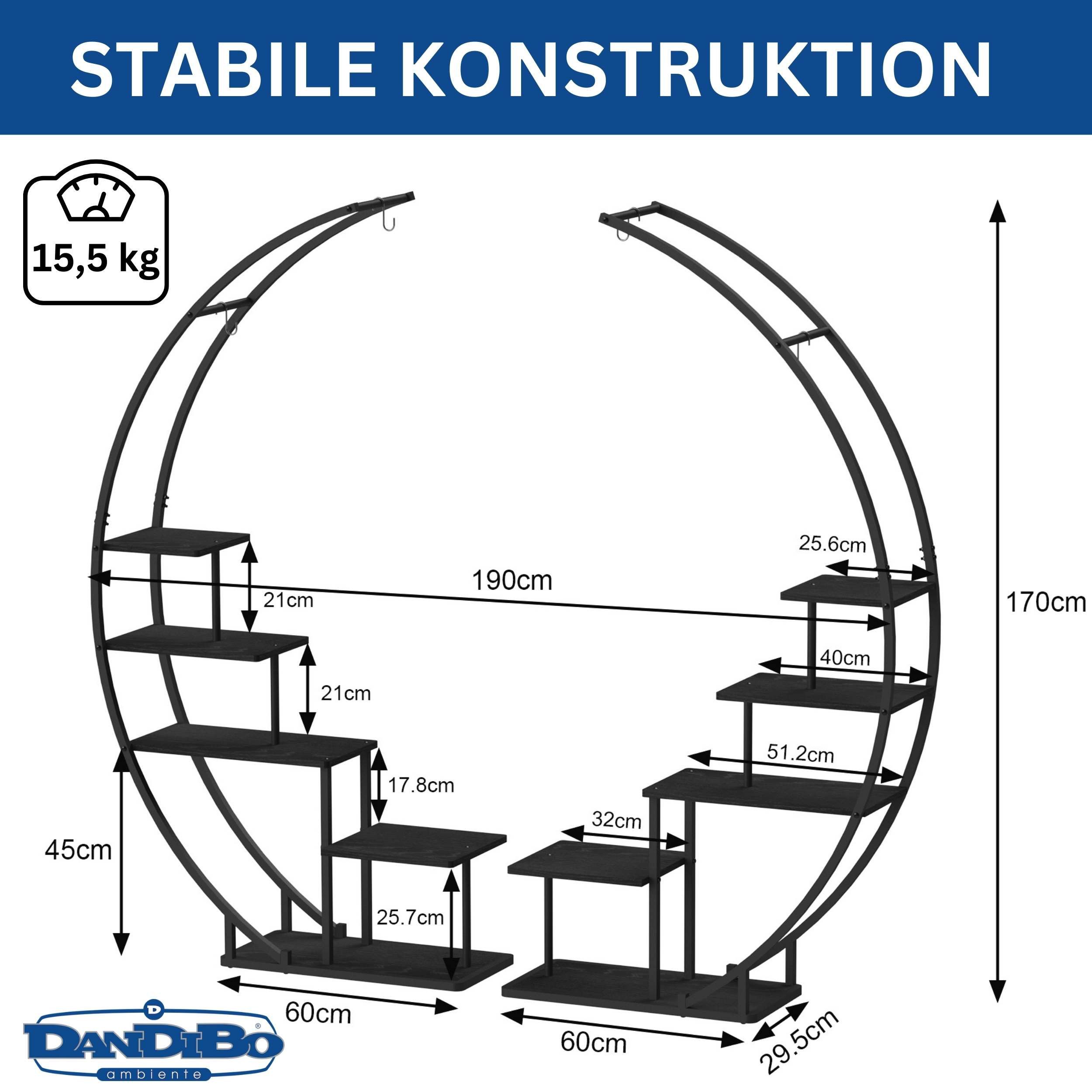 DanDiBo Blumenständer Wohnzimmer 170 cm Hoch günstig online kaufen