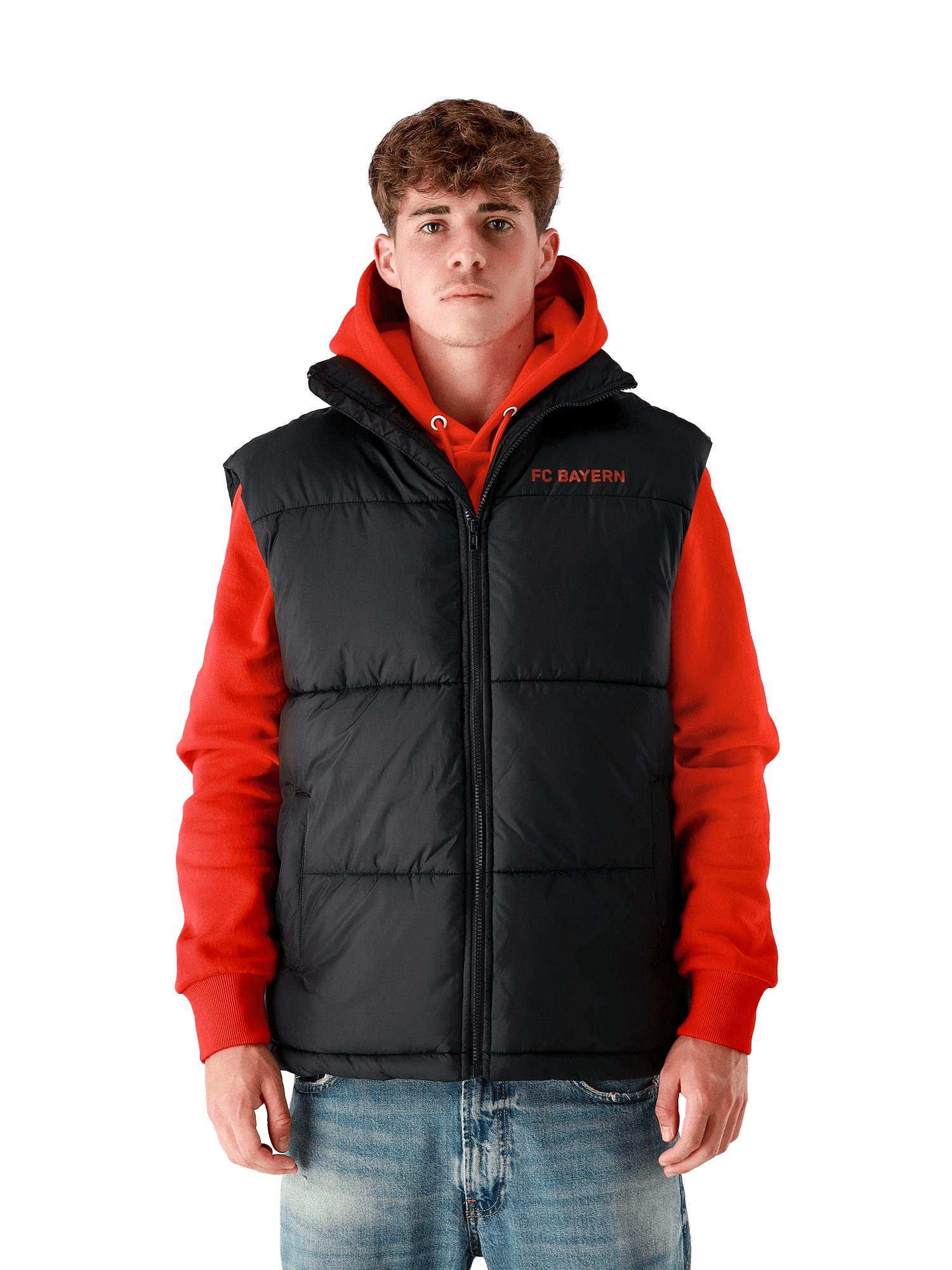 FC Bayern München Longweste FC Bayern München, Weste Puffer I Steppweste, Unisex, Schwarz