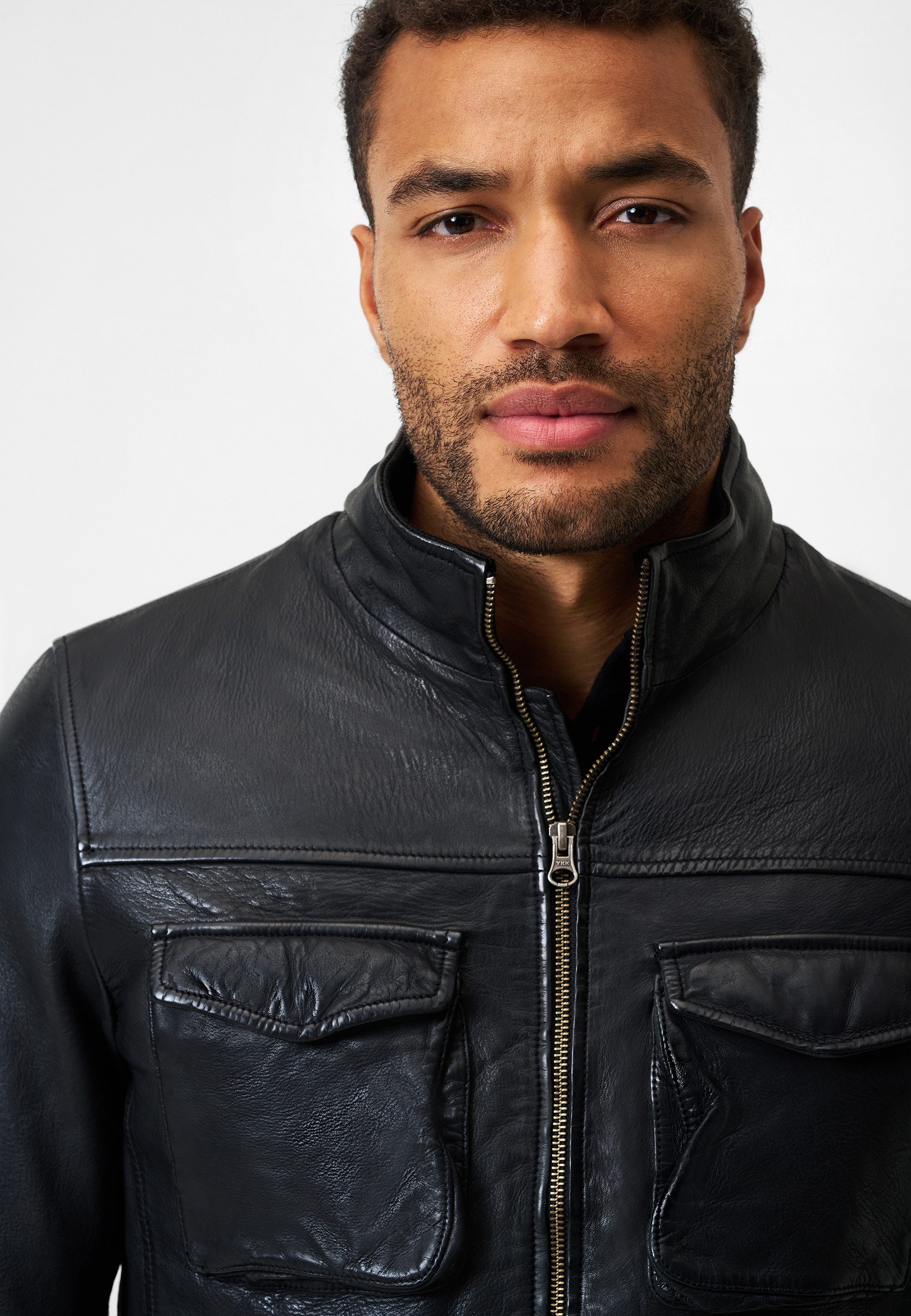 RICANO Lederjacke Stefano Zeitlose Herrenjacke aus Lammleder – Bild 4 von 5