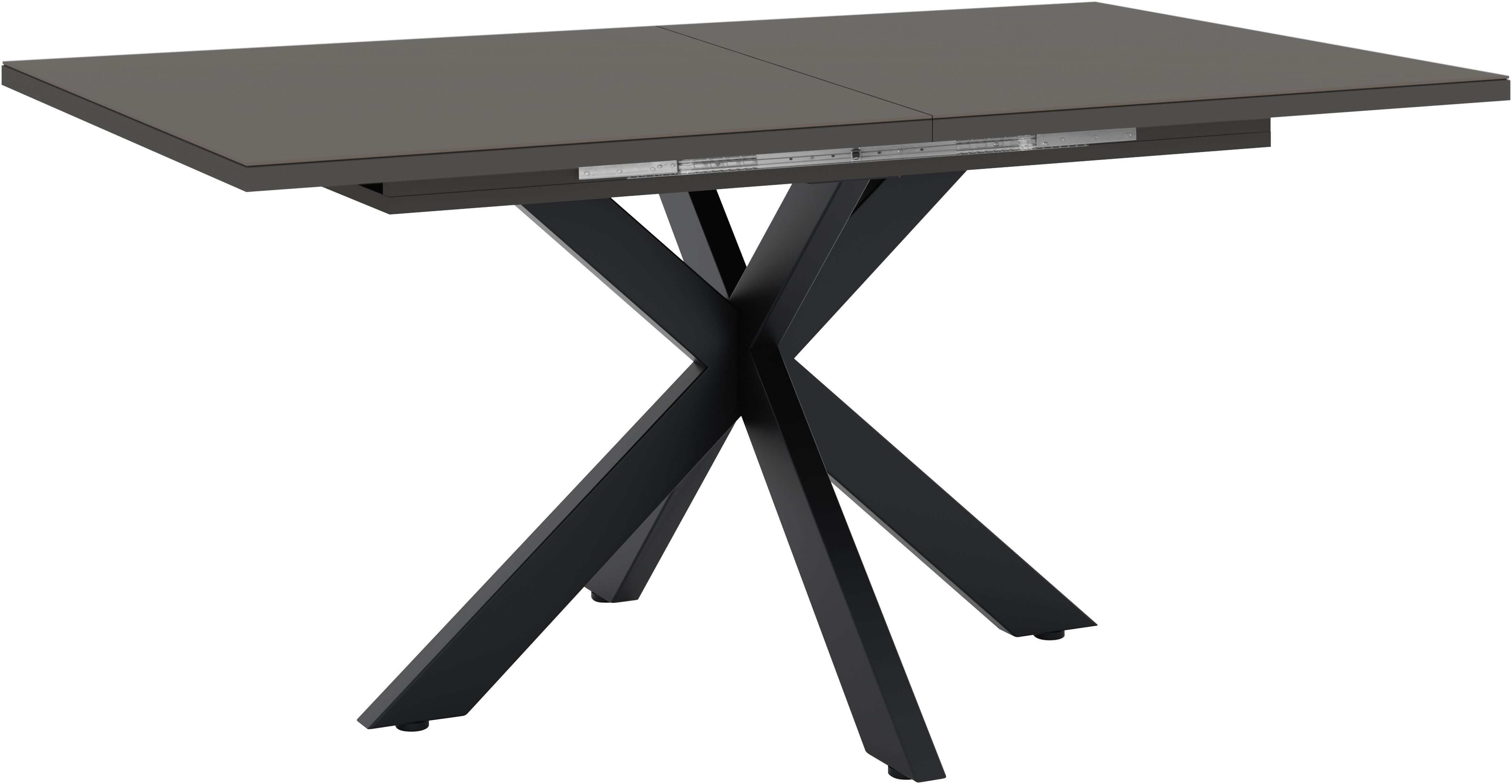 Mäusbacher Esstisch Vitrum, Esstisch ausziehbar auf 210 cm, eckige Tischform, Gestell Sternform