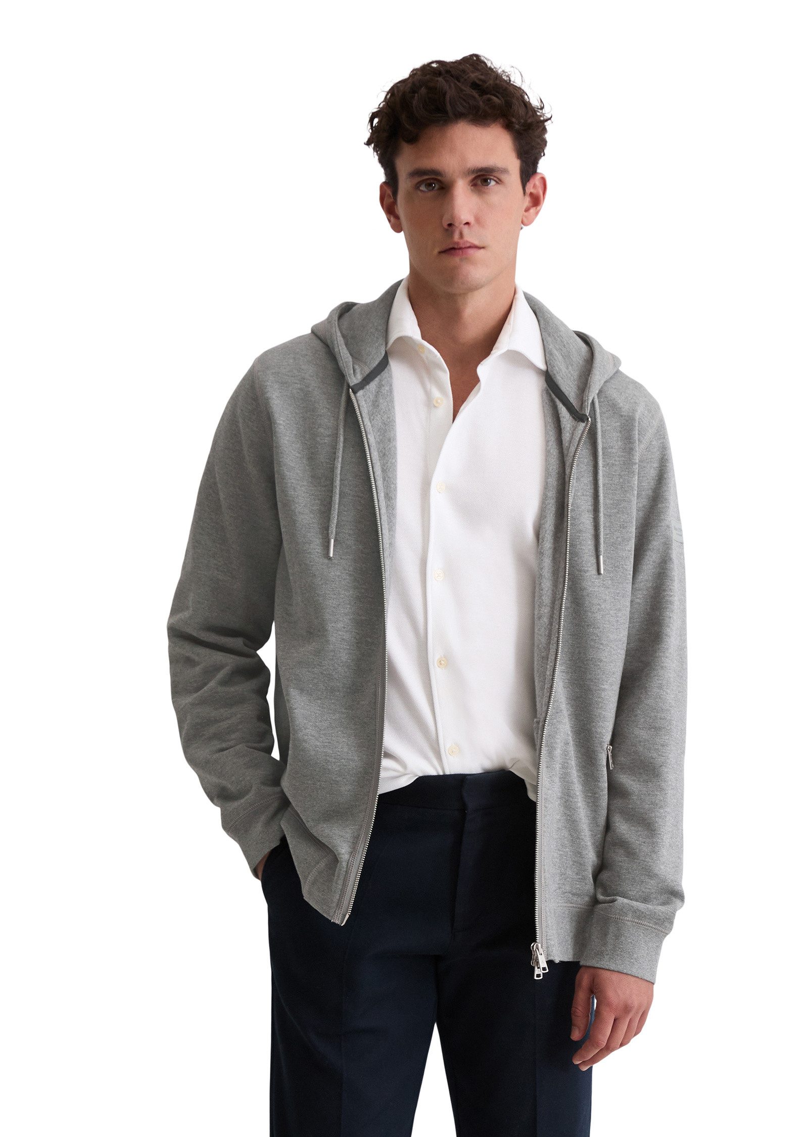 Marc O'Polo Sweatjacke aus weichem Bio-Baumwoll-Sweat