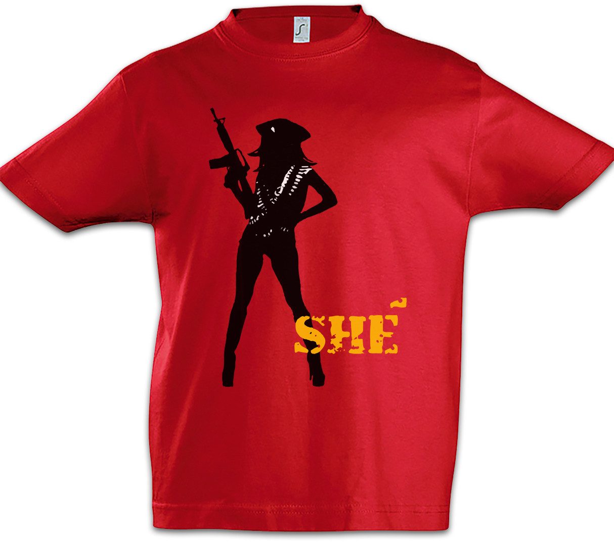 Urban Backwoods Print-Shirt She Guerilla Logo Kinder T-Shirt Symbol Sign Road Machete Movie Che (1-tlg) Guevara Guerilla Kills Danny