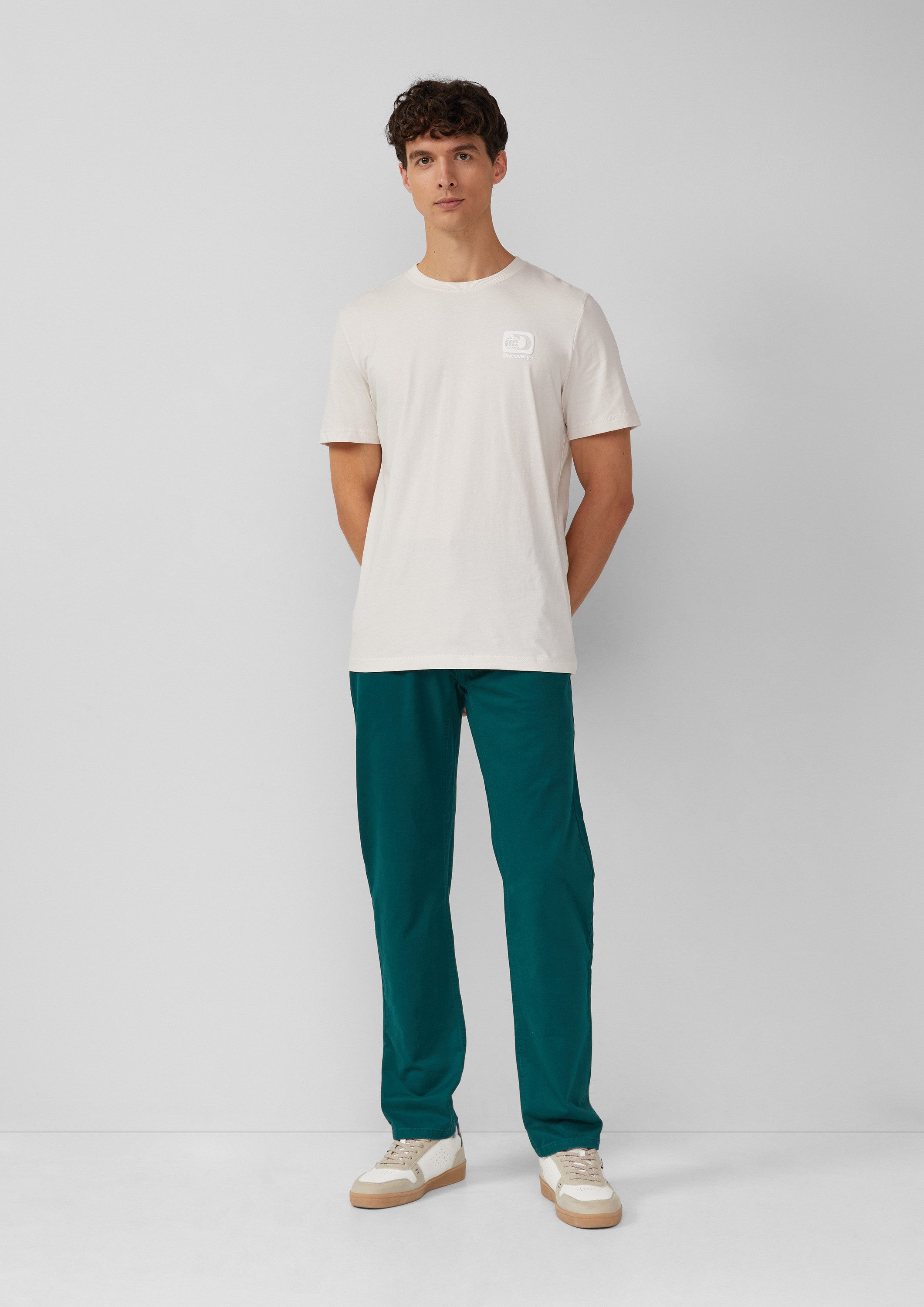 s.Oliver Chinos Hose Chinohose aus Baumwollmix mit Logo-Details
