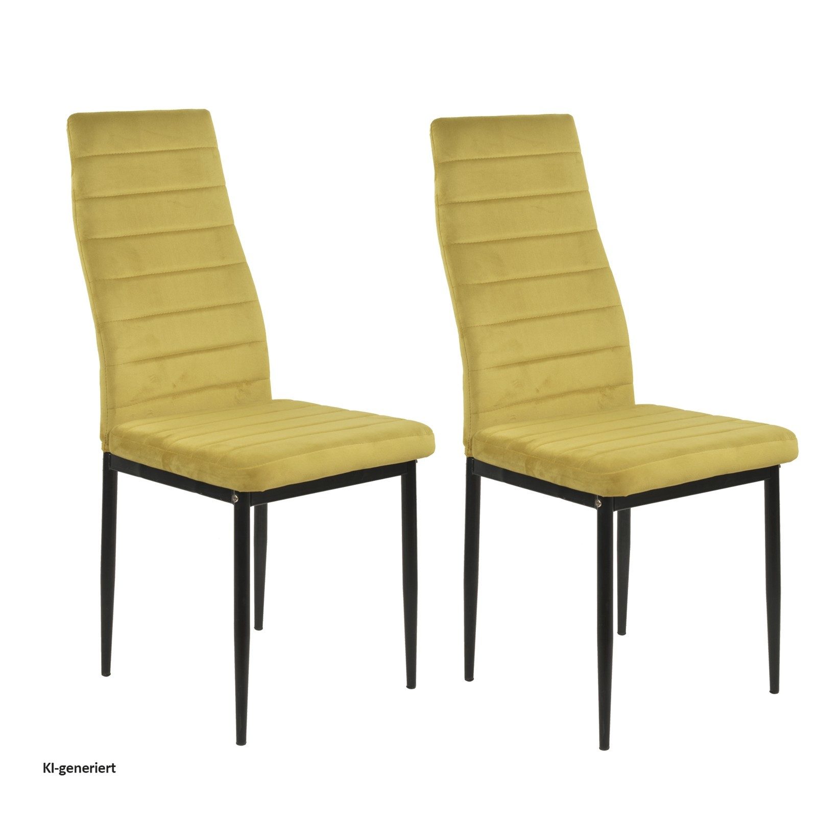HTI-Living Esszimmerstuhl Stuhl Memphis Velvet 2er-Set (Set, 2 St), Esszimmerstuhl Samtbezug Metallgestell Vierfuß