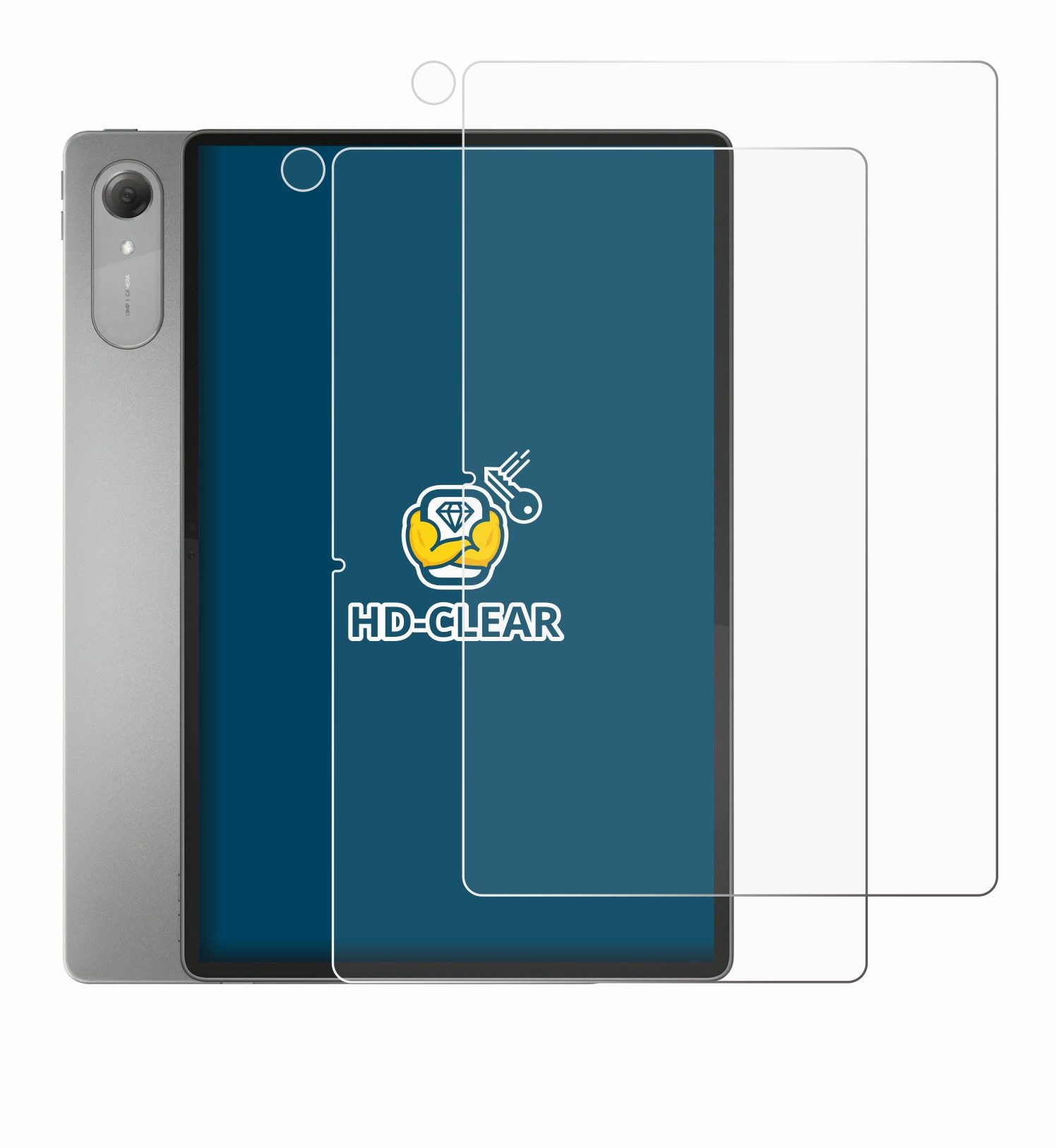 BROTECT Displayschutzfolie Schutzfolie für Lenovo Idea Tab Pro Gen 2 13" (Display+Kamera), 2 Stück, Displayschutz Schutz Folie Klar Transparent