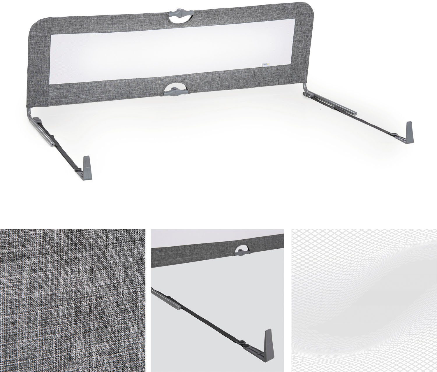 Hauck Bettschutzgitter Sleep N Safe Plus XL - melange grey