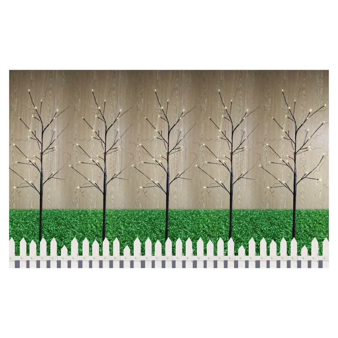Gartenpirat LED Baum 120 cm 5er-Set warmweiß LED-Lichterkette Weihnachtsdeko für außen