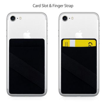 MyGadget Smartphone-Hülle 1 Fach Handy Kartenhalter + Fingerhalterung