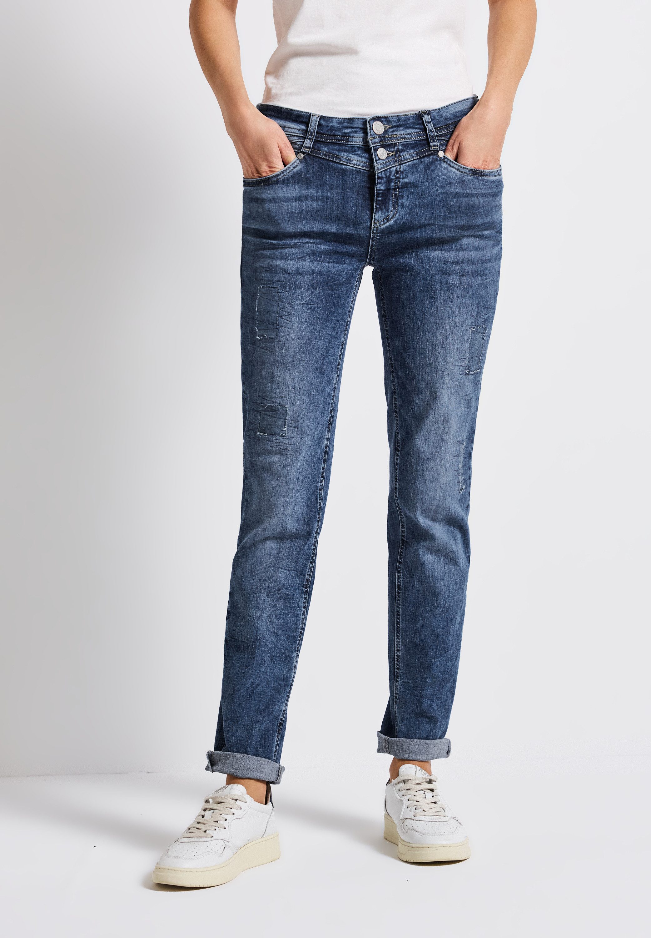 STREET ONE Comfort-fit-Jeans Middle Waist