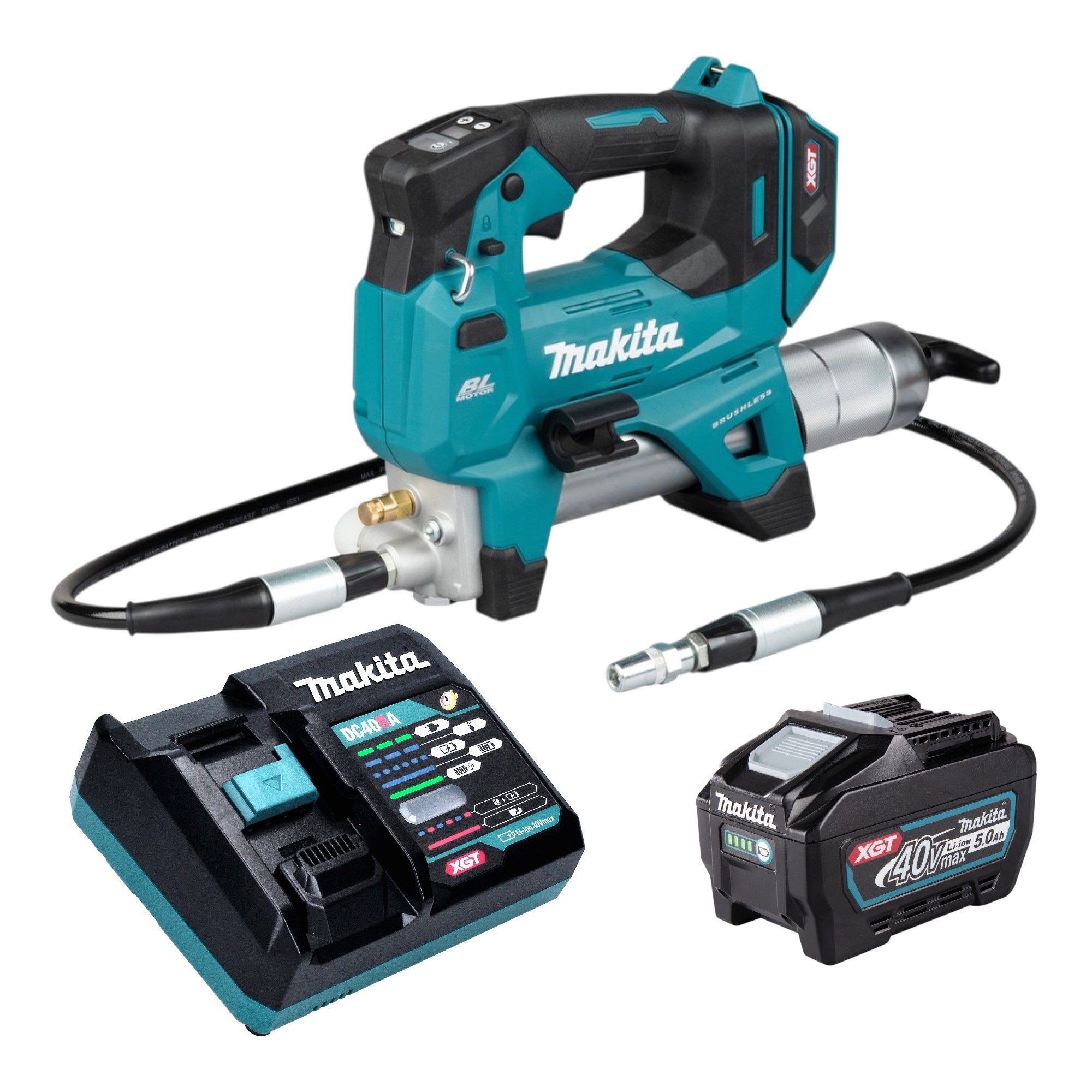 Makita Werkstattpresse GP 001 GT101 Akku Fettpresse 40 V max. 690 bar Brushless