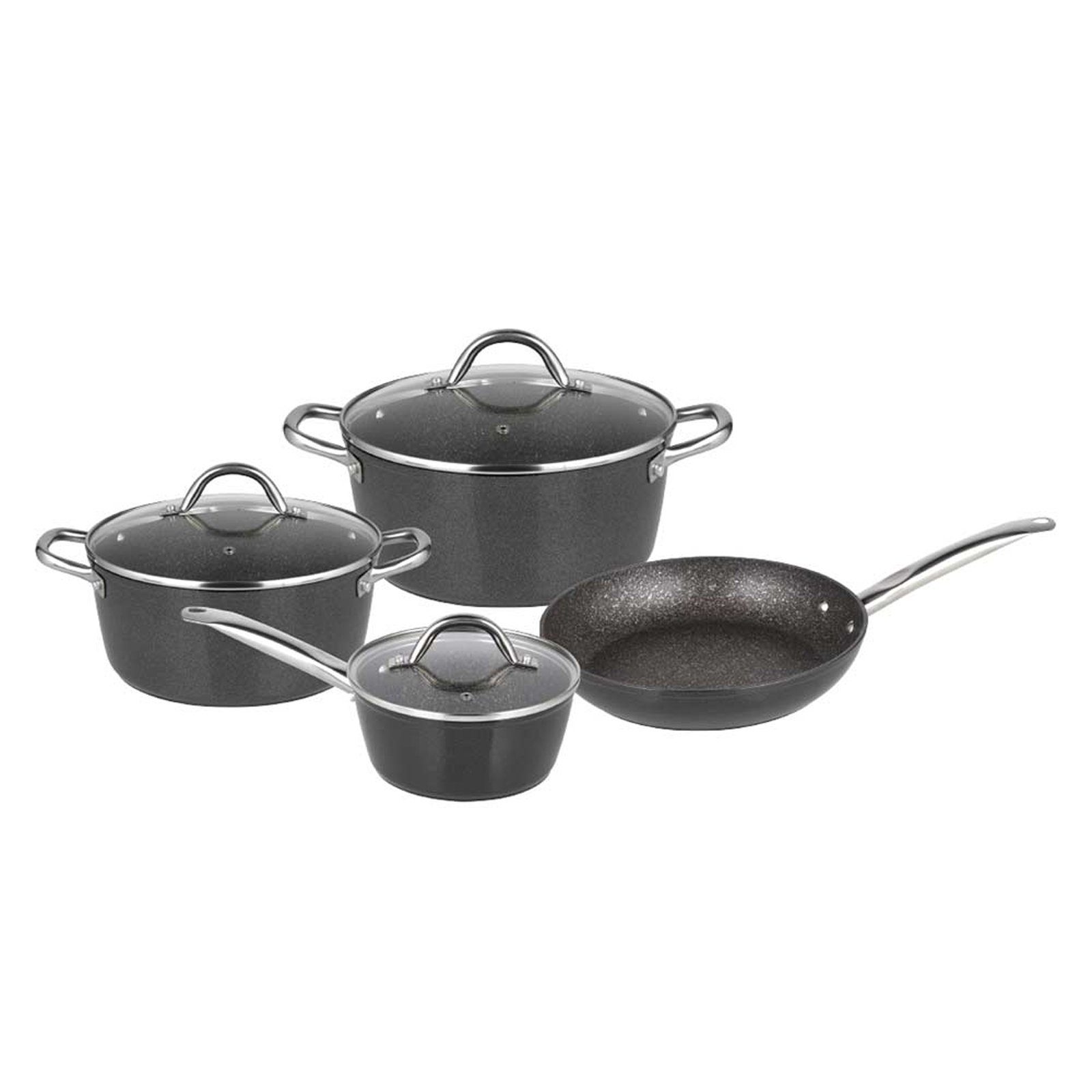 Topf-Set (Set, mit Aluminium Kochtopfset Michelino 7-teilig 7-tlg), Marie, Pfannenschutz induktionsgeeignet