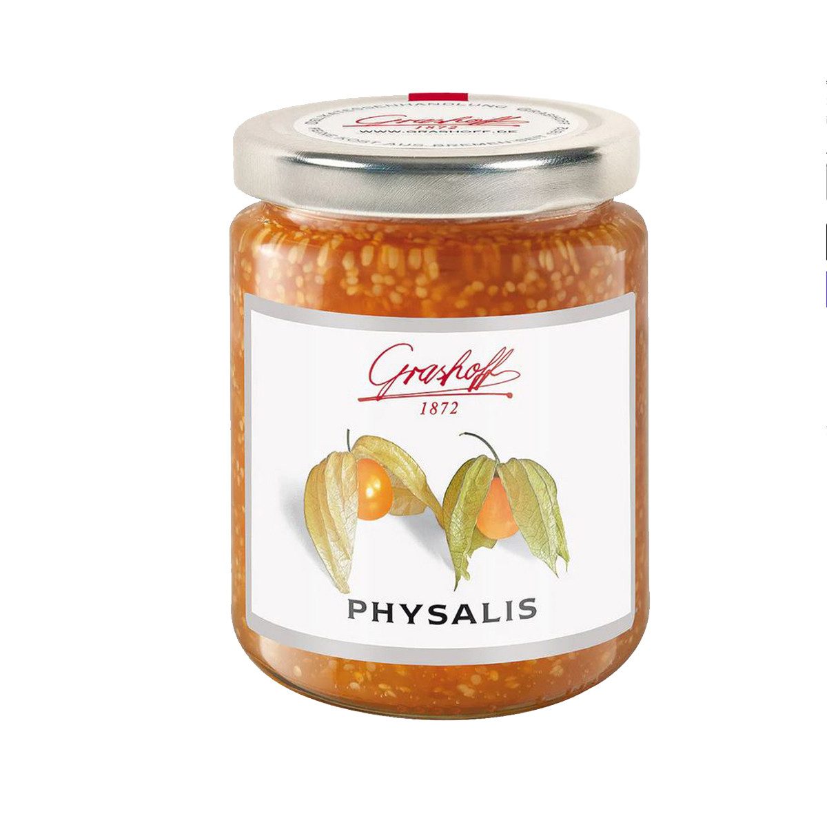 Grashoff Fruchtaufstrich, Grashoff Physalikonfitüre Extra kolumbianischen Physalisfrüchten 250g