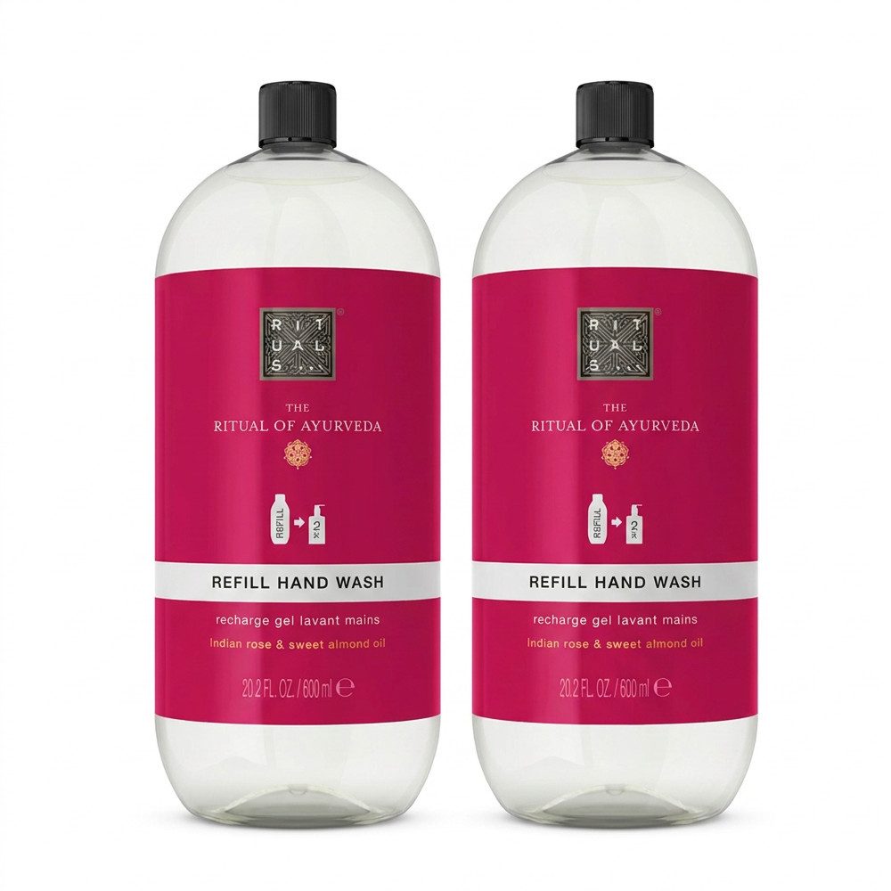 Rituals Flüssigseife Rituals Ayurveda Handseife Nachfüllpackung 2er Set, 1-tlg., Vorteilspack zum praktischen Nachfüllen