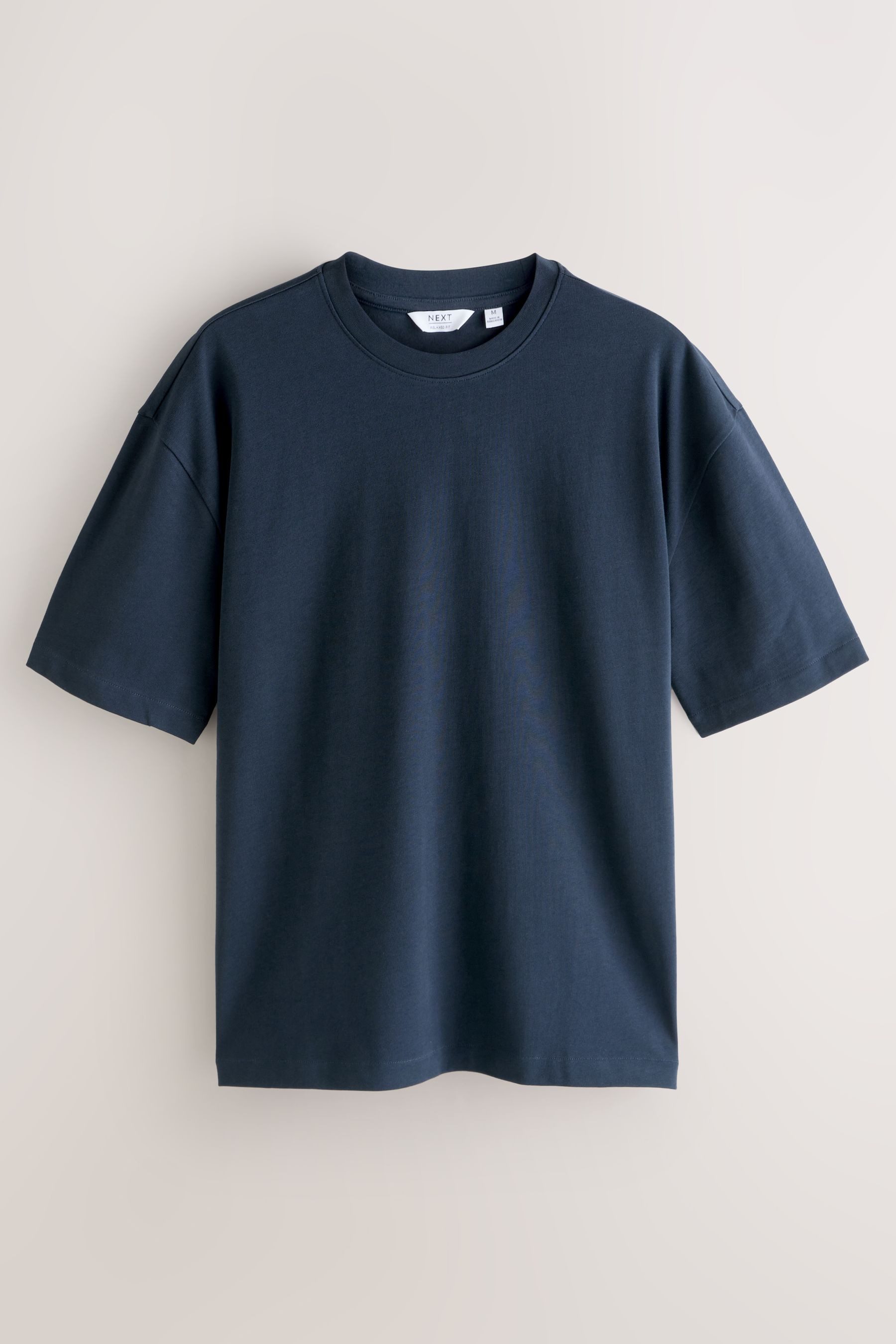 Next T-Shirt Relaxed Fit Shirts 100 % schwere Baumwolle, 5 Stk. (5-tlg) günstig online kaufen