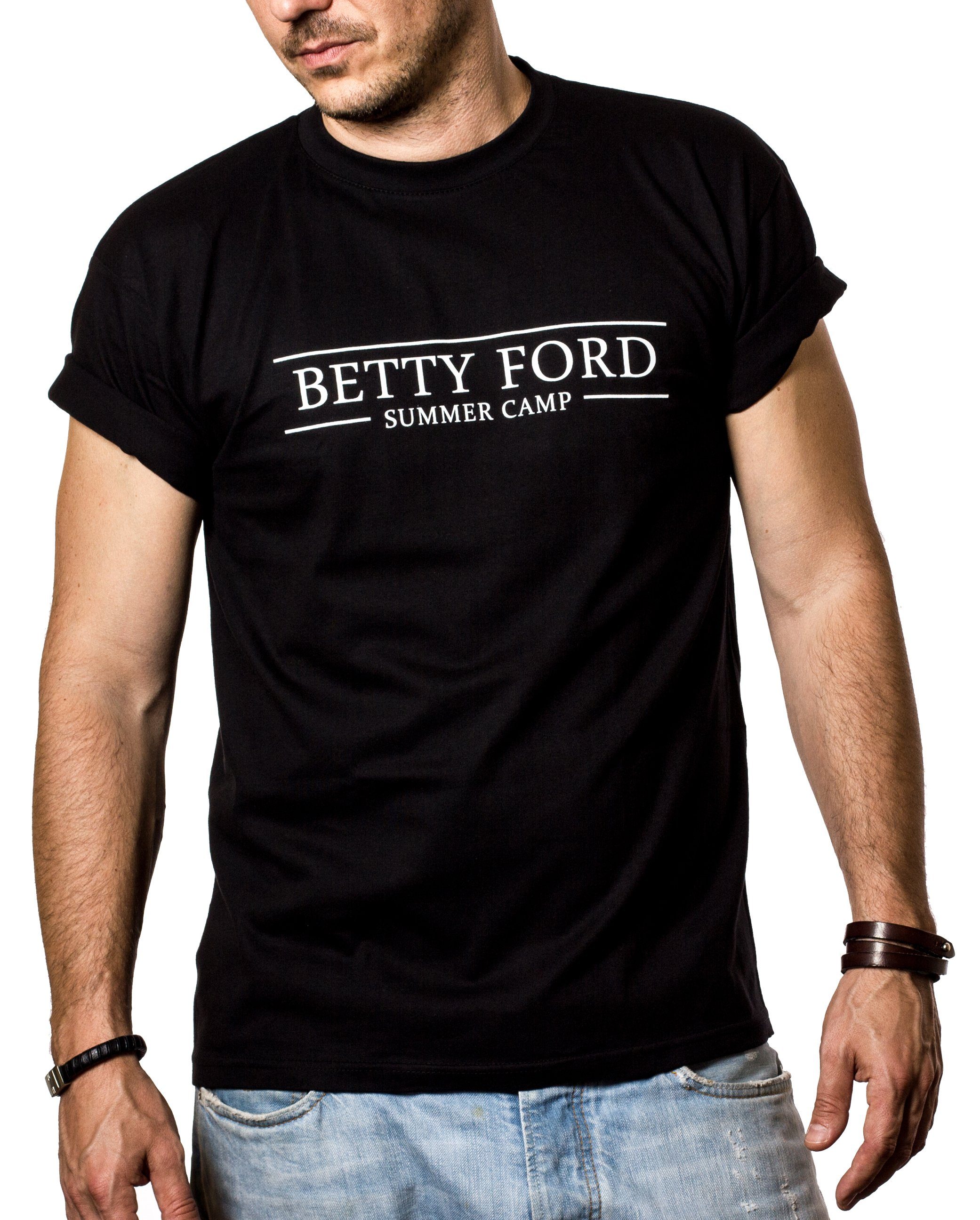 Lustig Grill Betty Druck Sprüche MAKAYA Party Herren/Männer Outfit Camp Print-Shirt Summer Ford mit