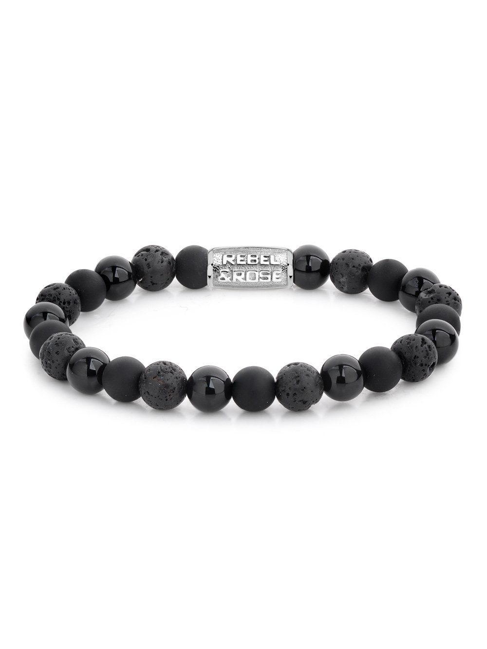 Rebel & Rose Armband Rebel & Rose Armband Black Rocks RR-80041-S-M Herren