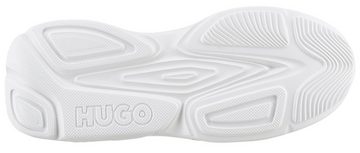 HUGO Leon_Runn Sneaker mit rotem HUGO-Schriftzug, Freizeitschuh, Halbschuh, Schnürschuh