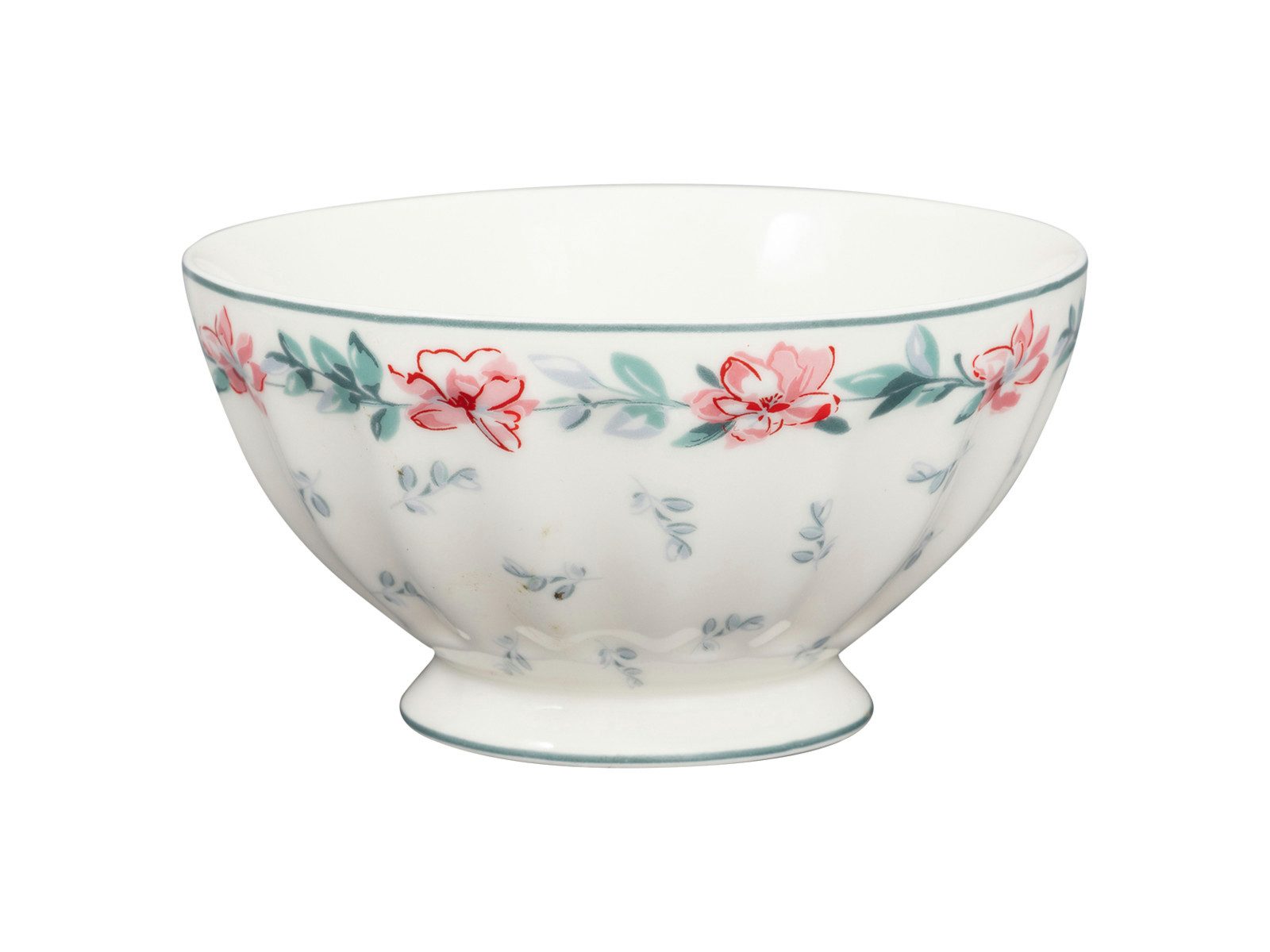 Greengate Schale Jalia French Bowl xlarge white 13,5cm, Steinzeug, (Bowls)