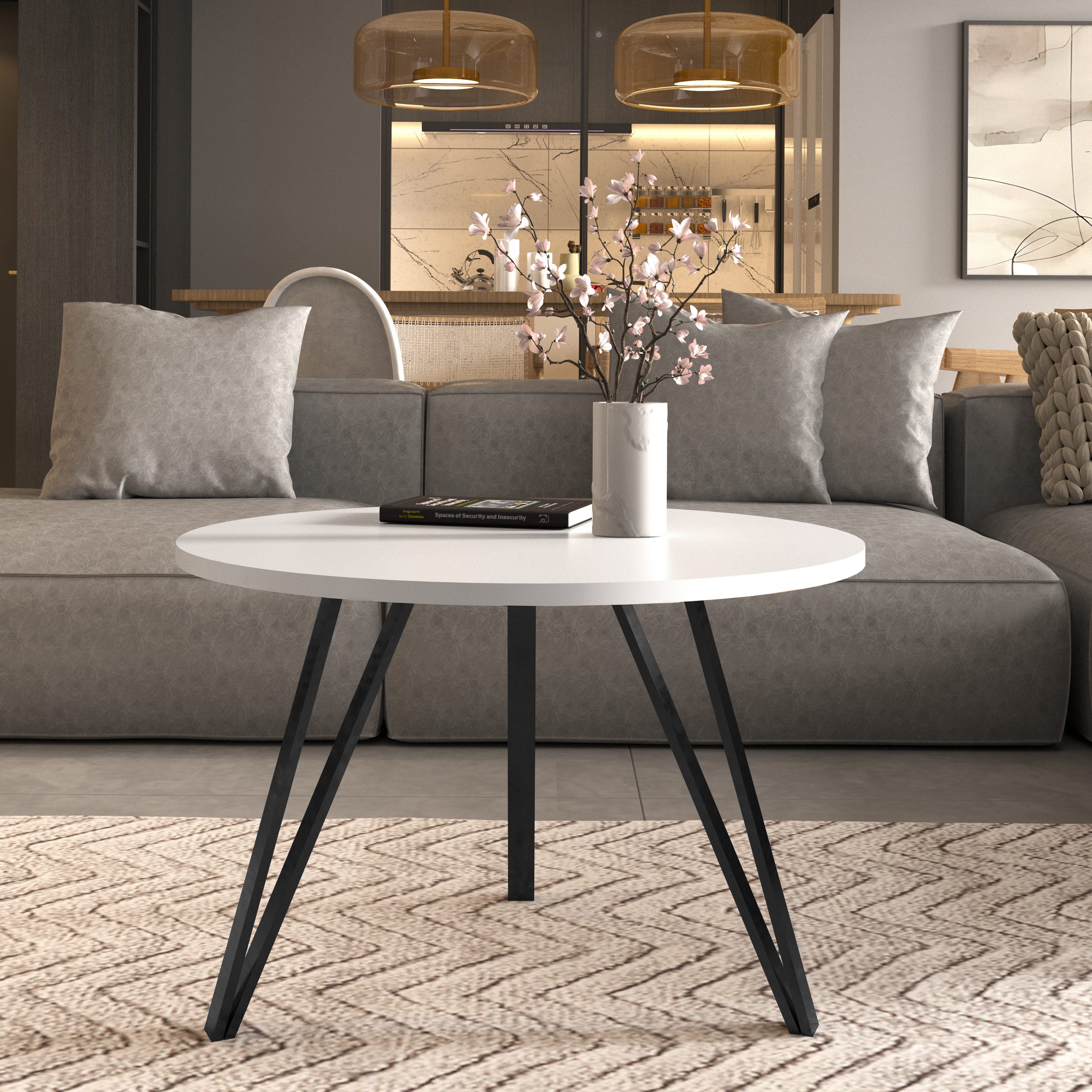 Design Möbel Couchtisch Moderner Runder Couchtisch günstig online kaufen