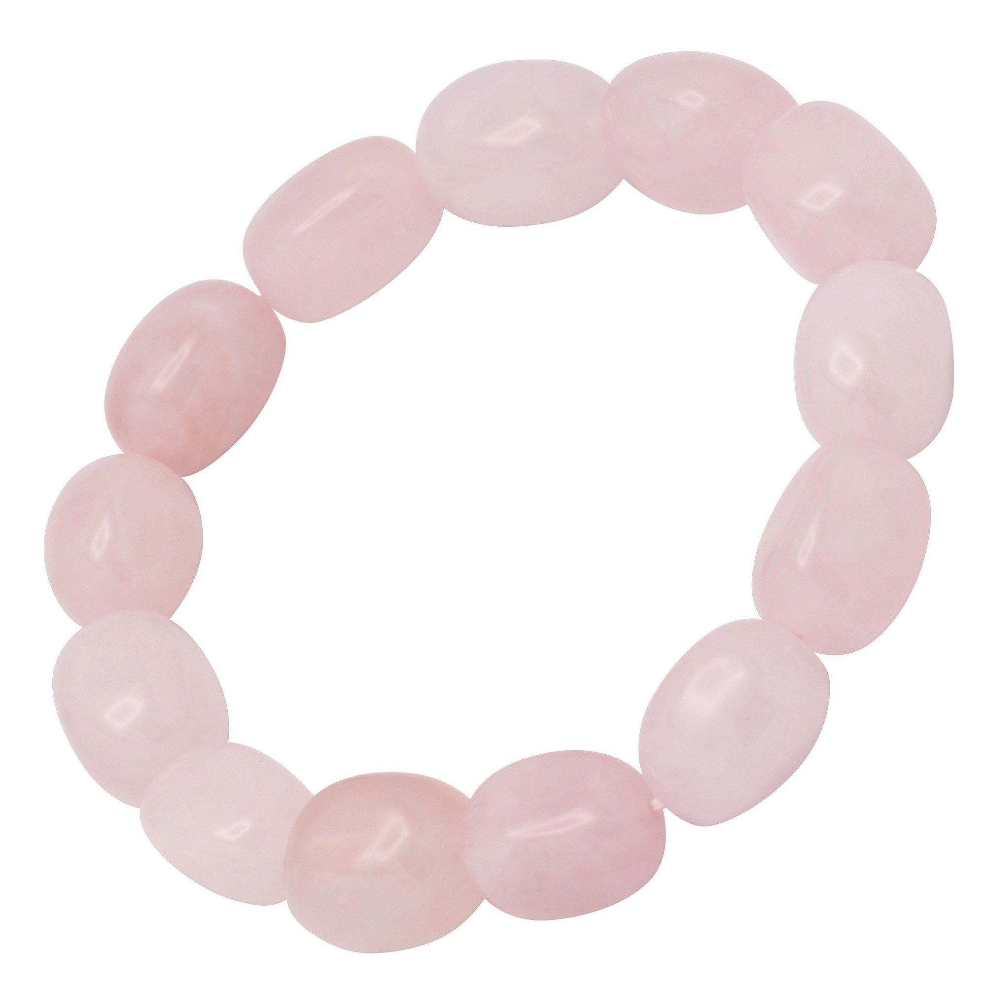 Schmuck Krone Armband Armband aus Rosenquarz, dehnbar, Nuggets günstig online kaufen