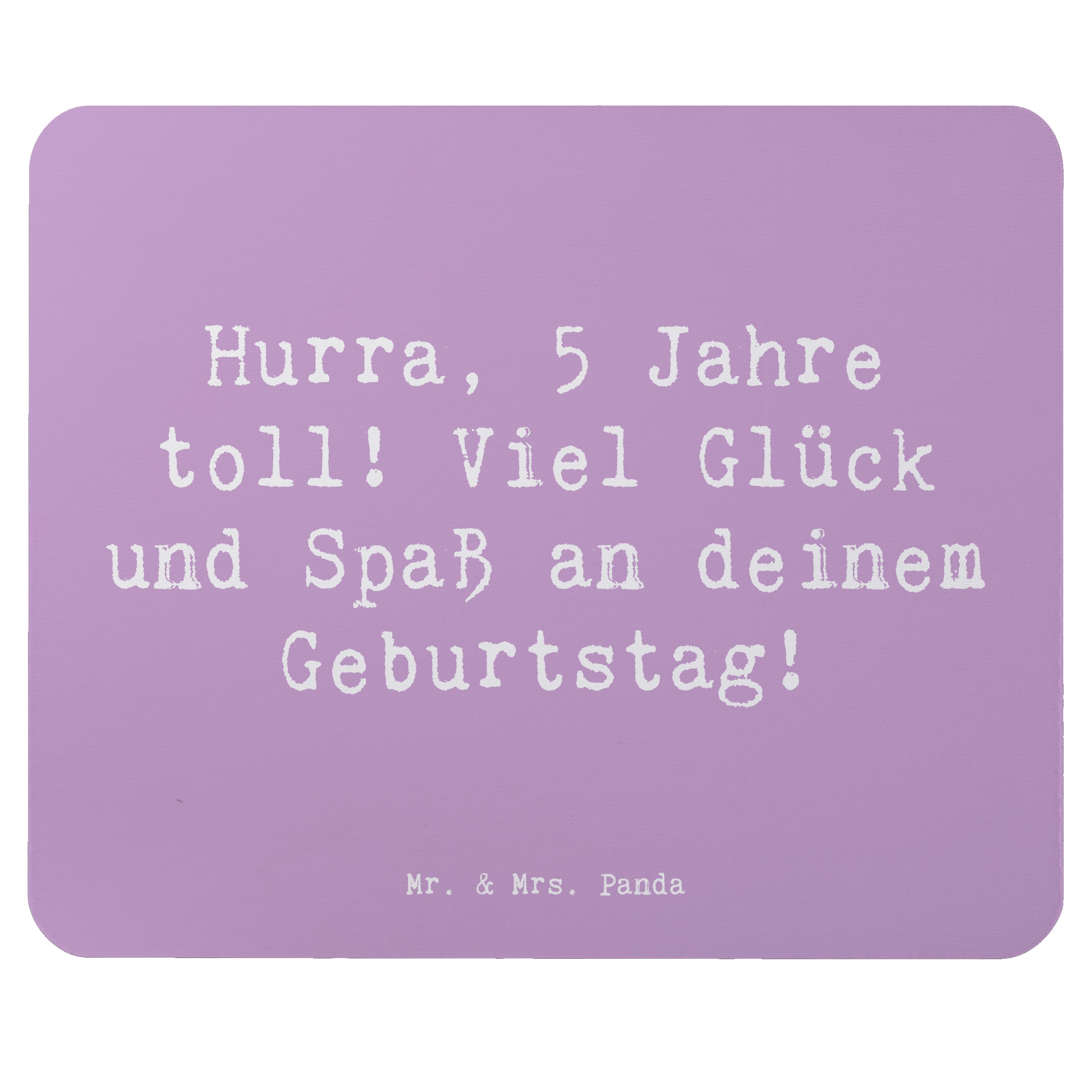 Mauspad Spruch 5. Geburtstag Jubel - Lavendeltraum - Geschenk, Arbeitszimmer