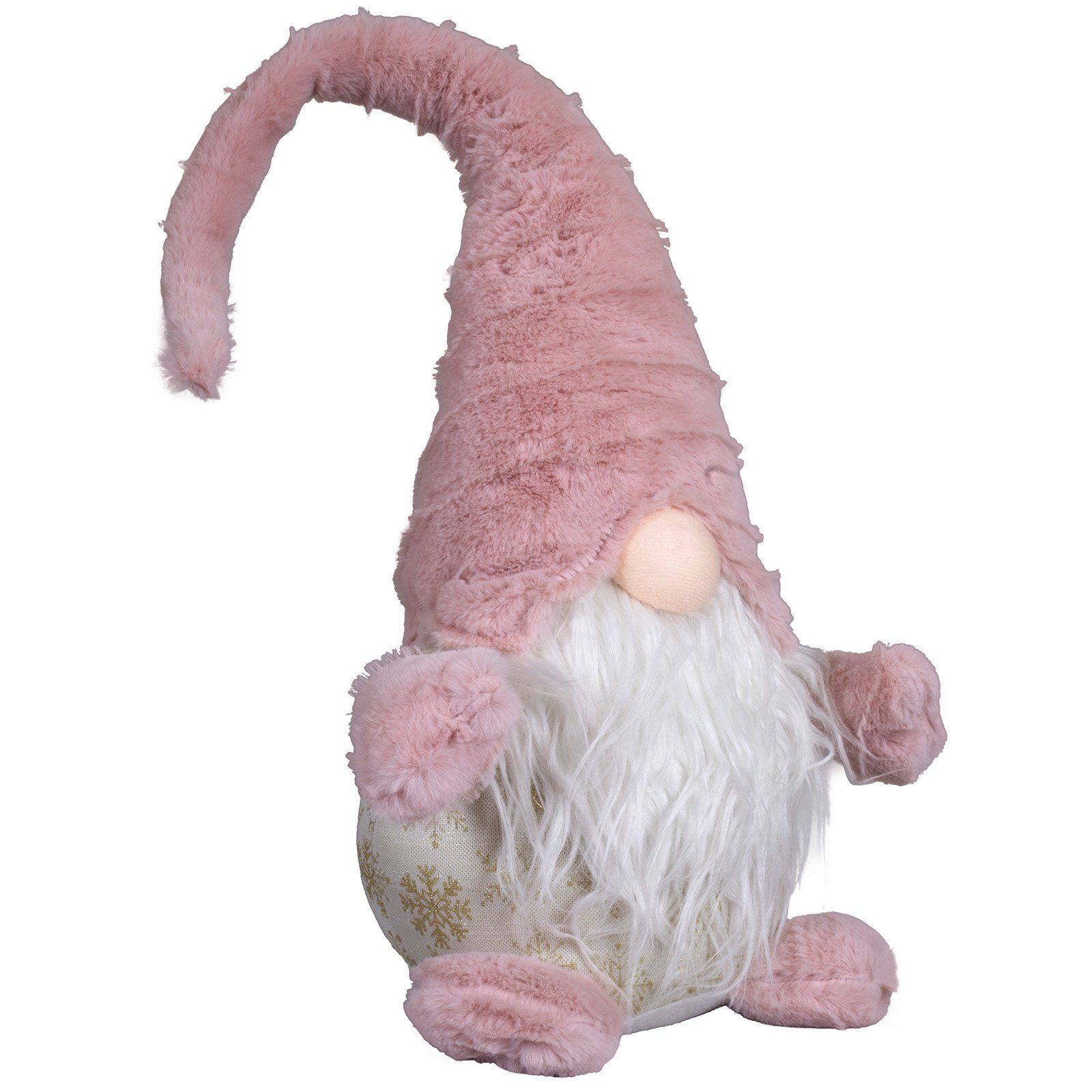 Christmas Paradise Weihnachtsfigur Бес 46cm (73cm) sitzend (Deko Figur, 1 St), Weihnachten, rosa