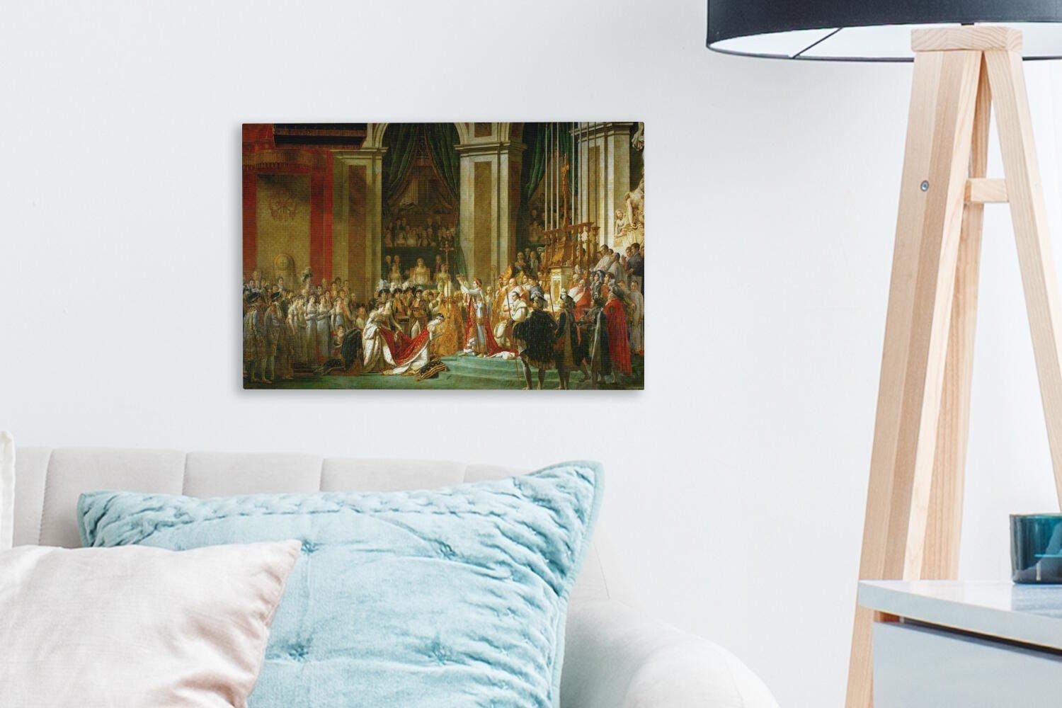 Leinwandbilder, Jacques-Louis Leinwandbild Wanddeko, Gemälde Wandbild cm (1 Aufhängefertig, von OneMillionCanvasses® St), von Die Krönung - 30x20 Napoleon David,
