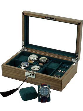 Rothenschild Uhrenbox Rothenschild Uhrenbox Walnuss RS-2442-W für 8 Uhre
