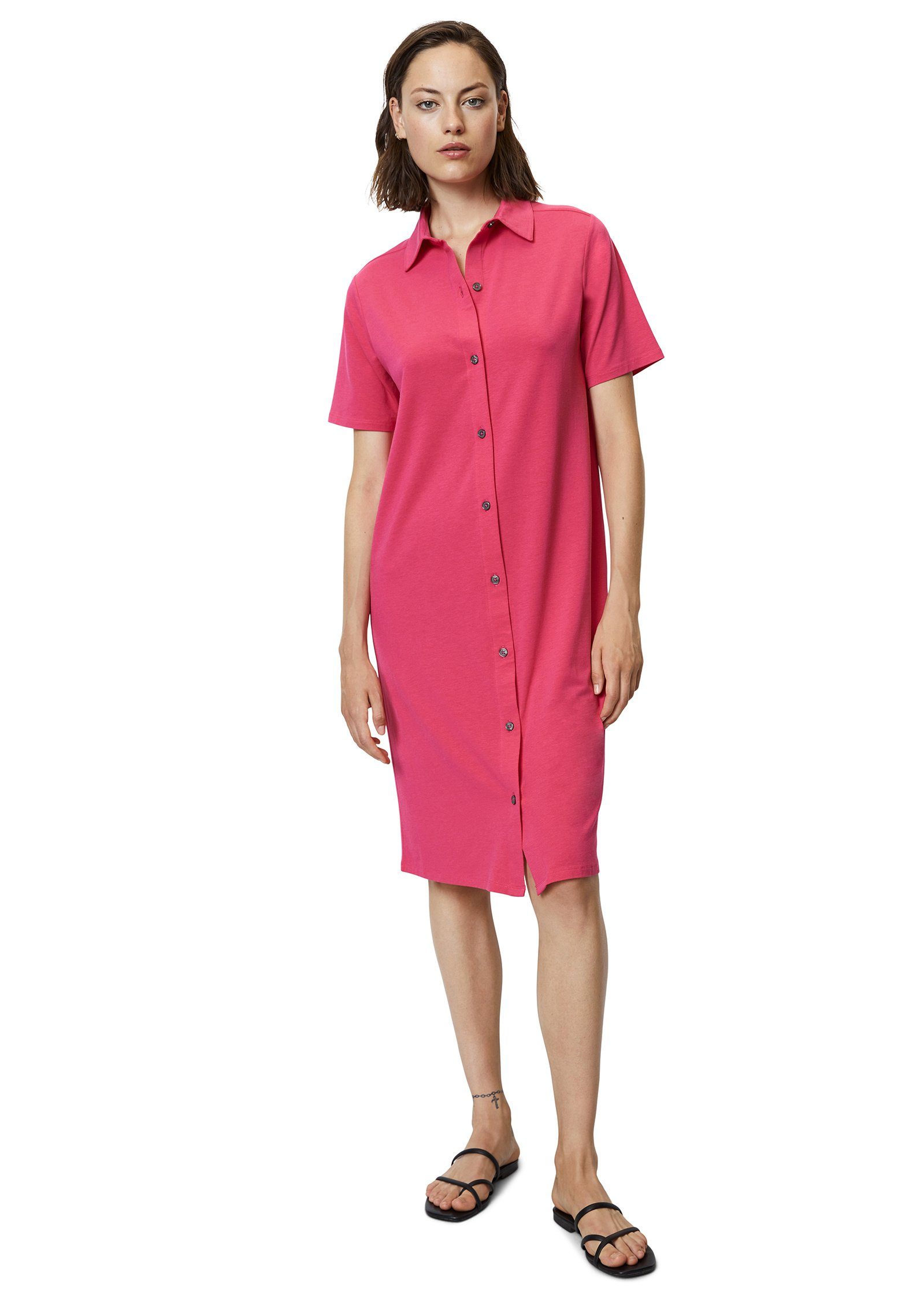 aus Modal-Organic-Cotton-Mix Blusenkleid rosa O'Polo Marc stretchigem