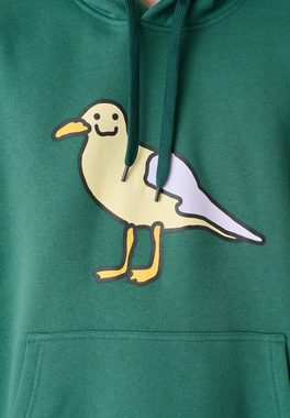 Cleptomanicx Kapuzensweatshirt Smile Gull mit coolem Print