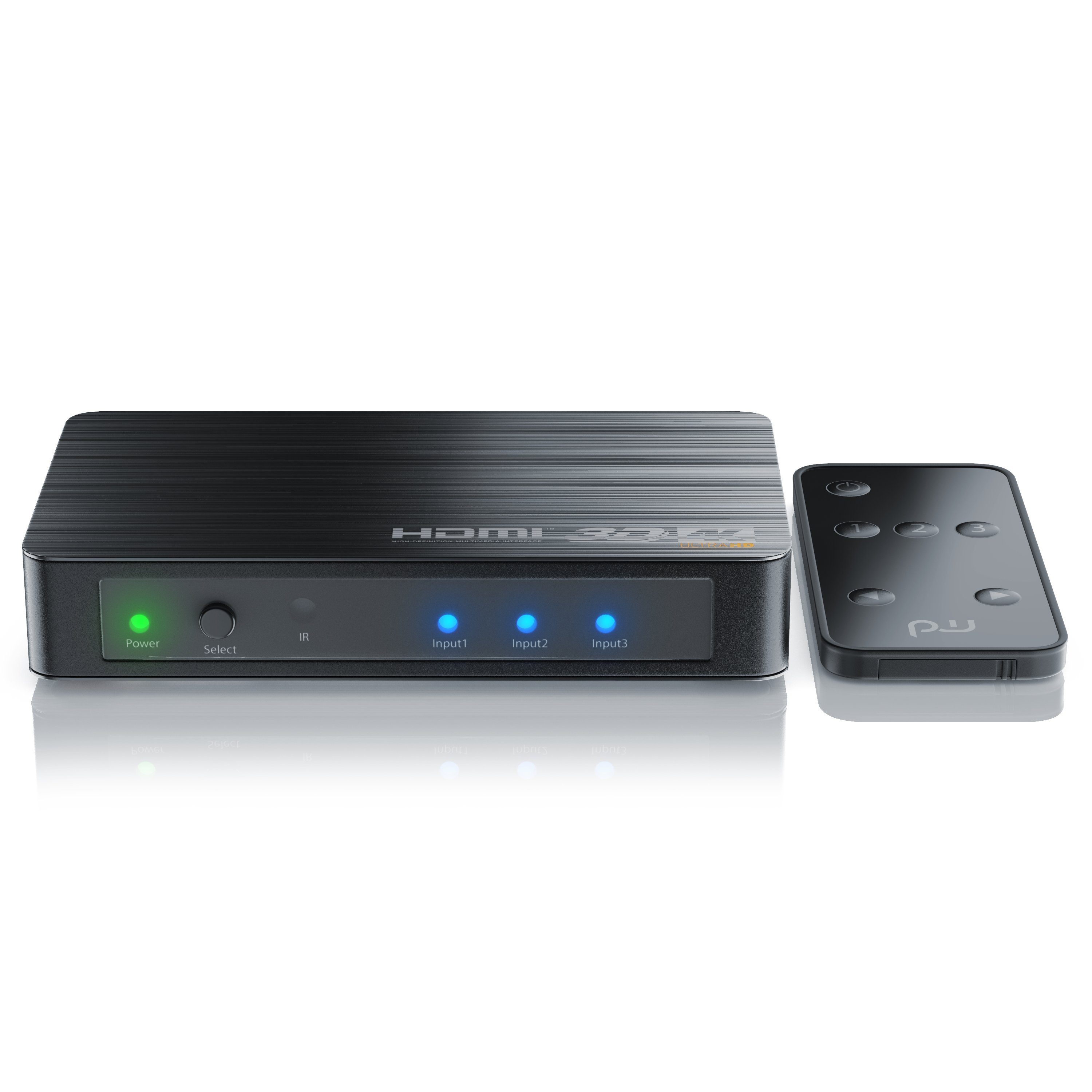 Primewire Audio / Video Matrix-Switch, Ultra HD 4k 3-Port Switch, UHD Verteiler, Umschalter mit Fernbedienung
