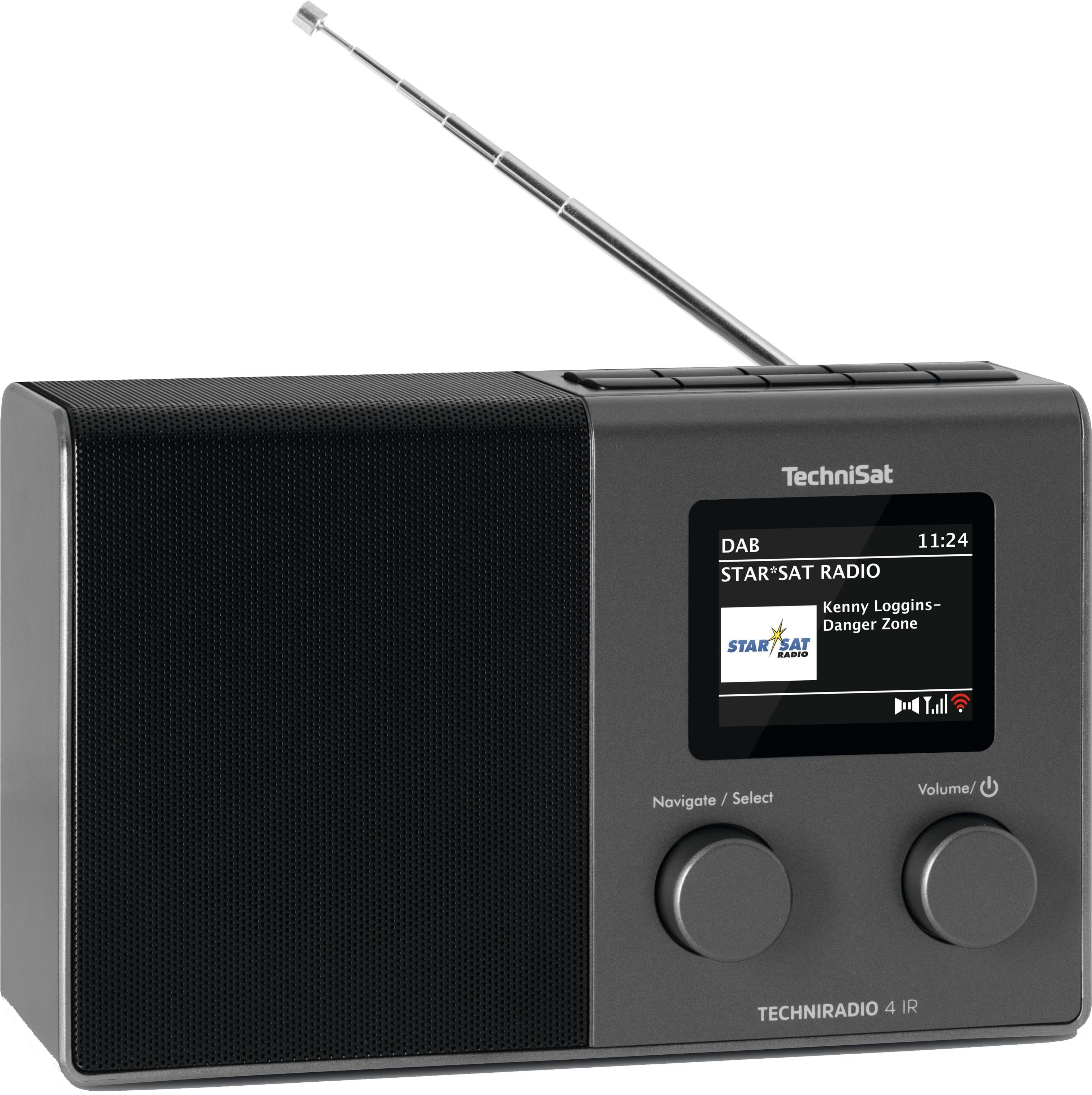 TechniSat Internetradio, Internet-Radio (Digitalradio und für kompaktes 40 (DAB), 40 für IR DAB+, RDS, W), UKW TECHNIRADIO 4 Internetradio) UKW für Favoritenspeicher mit 3 (40